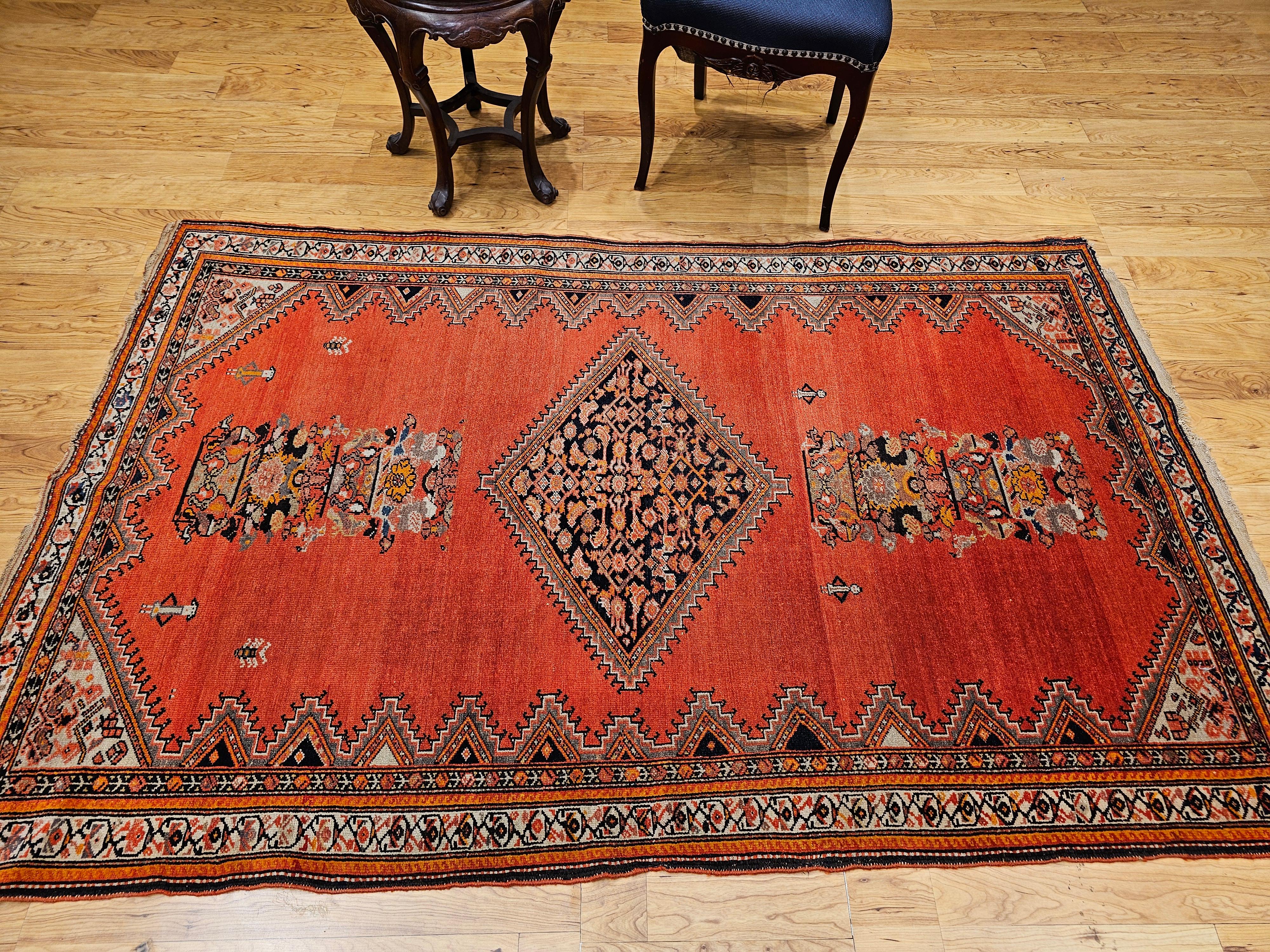 Vintage Persian Malayer Area Rug For Sale 9