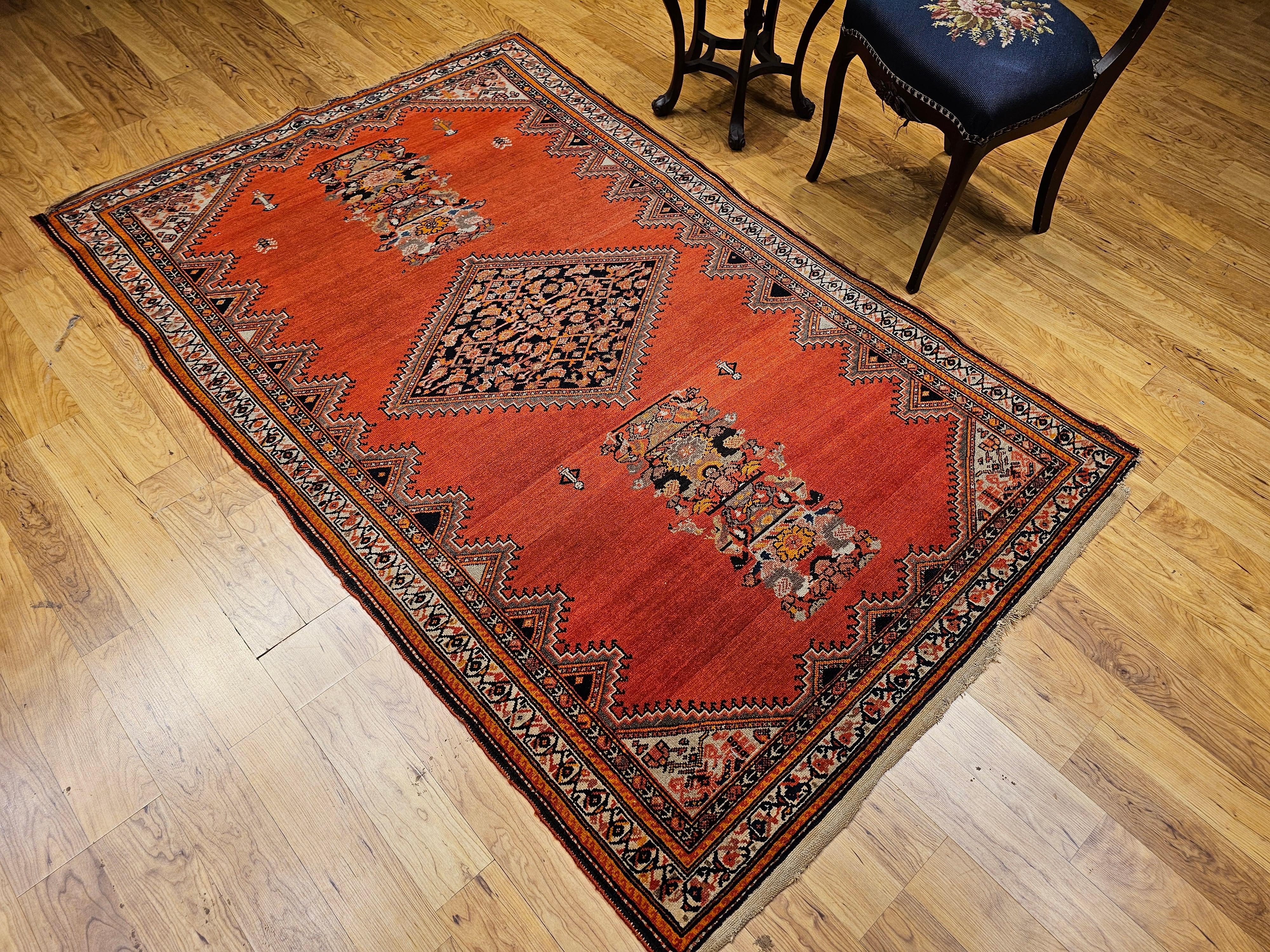 Vintage Persian Malayer Area Rug For Sale 10