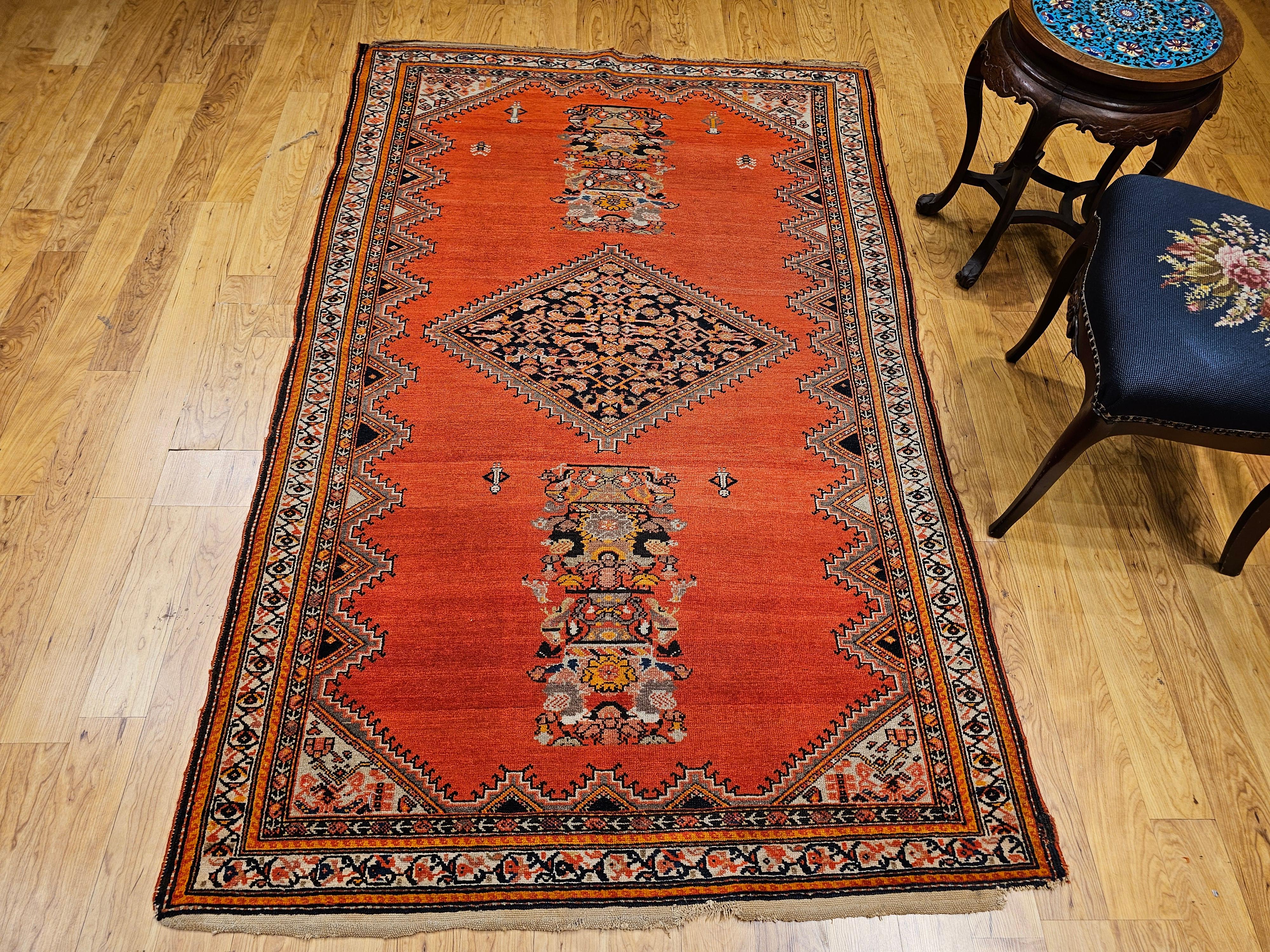 Vintage Persian Malayer Area Rug For Sale 11