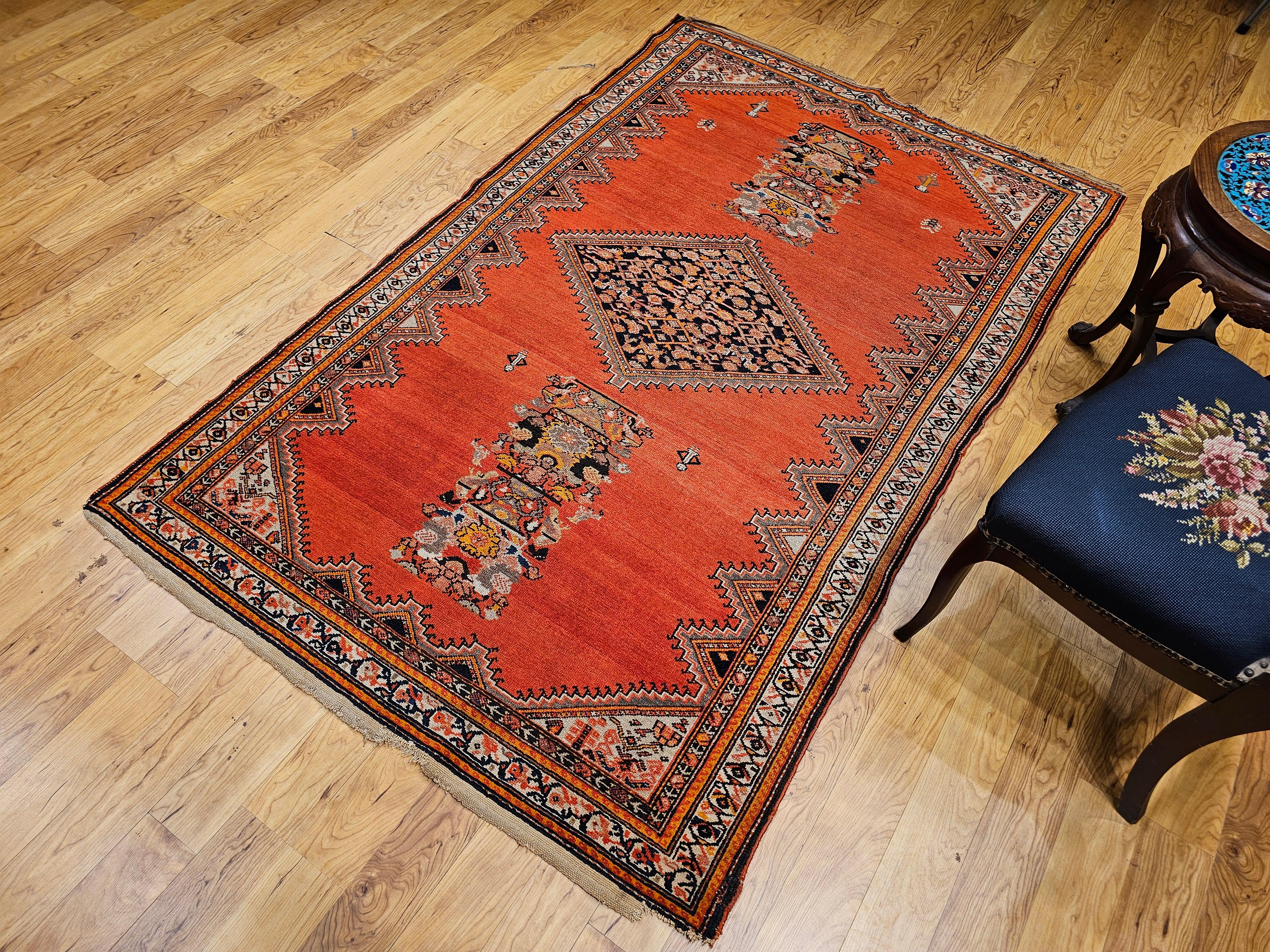 Vintage Persian Malayer Area Rug For Sale 12