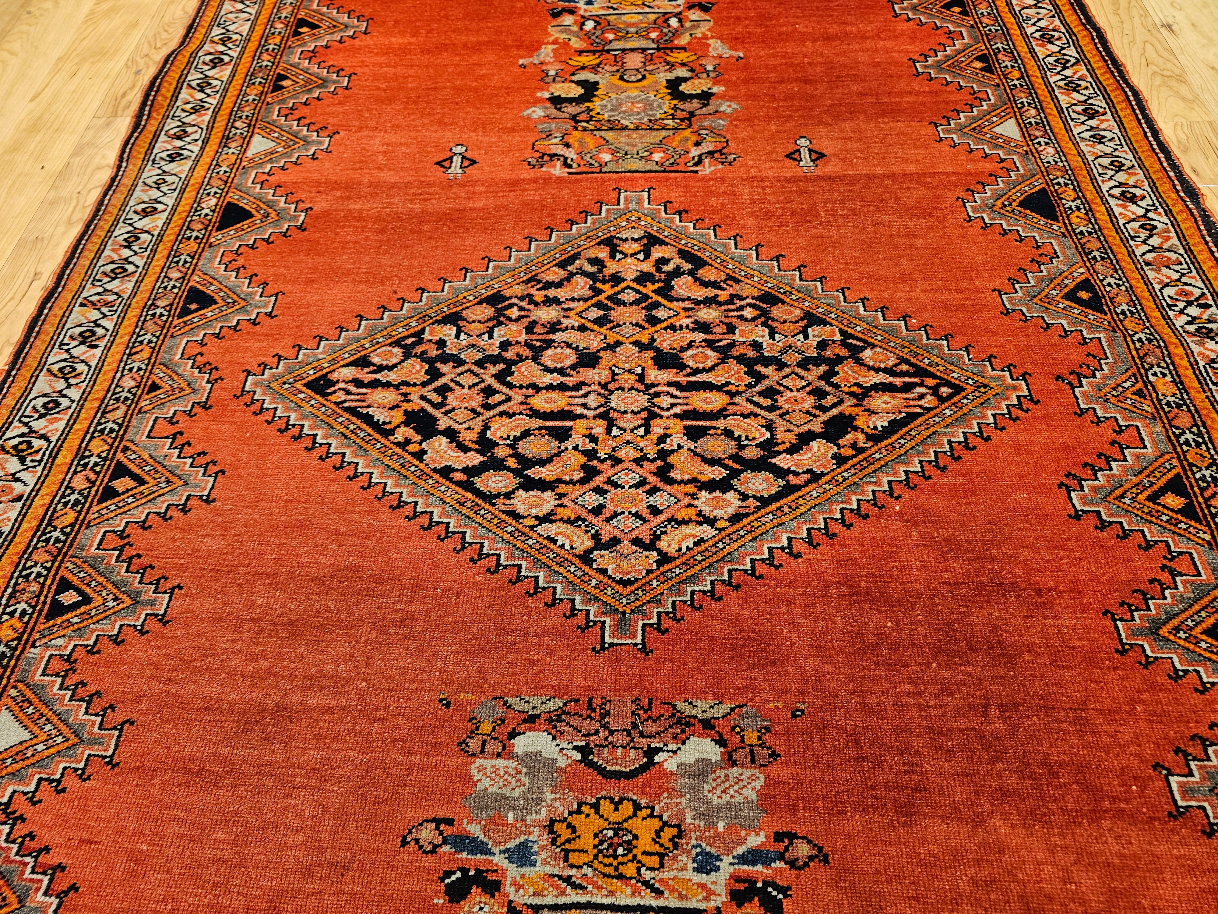 Vintage Persian Malayer Area Rug For Sale 1
