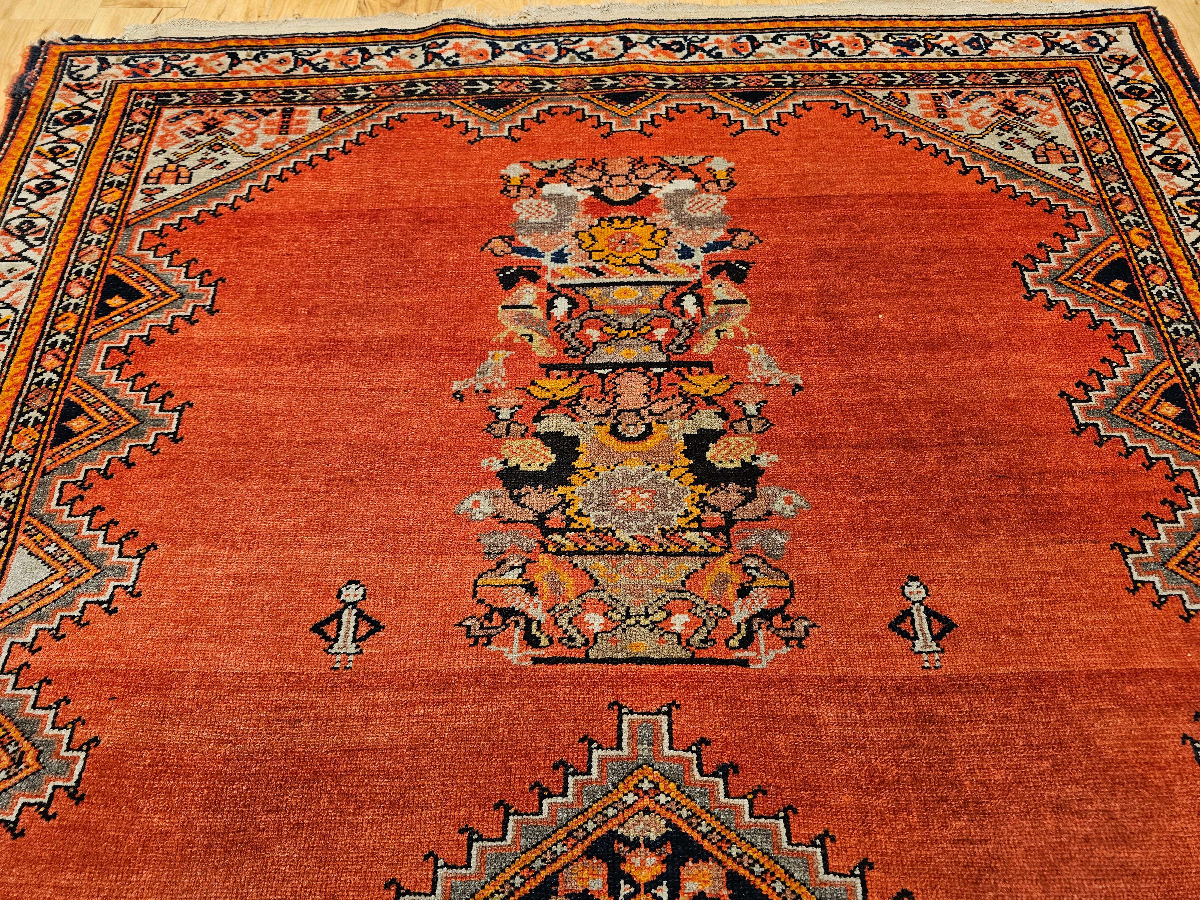 Vintage Persian Malayer Area Rug For Sale 2