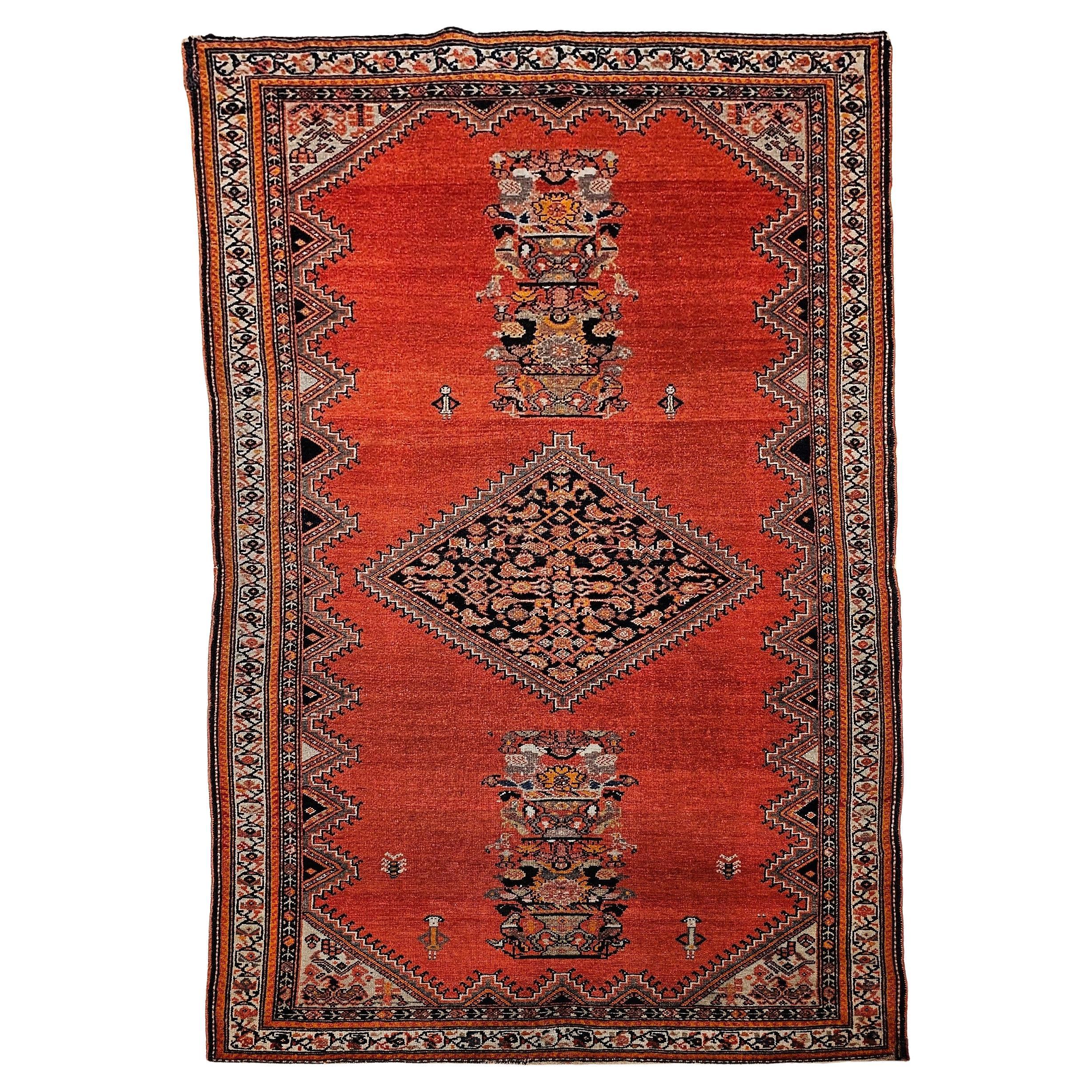 Vintage Persian Malayer Area Rug