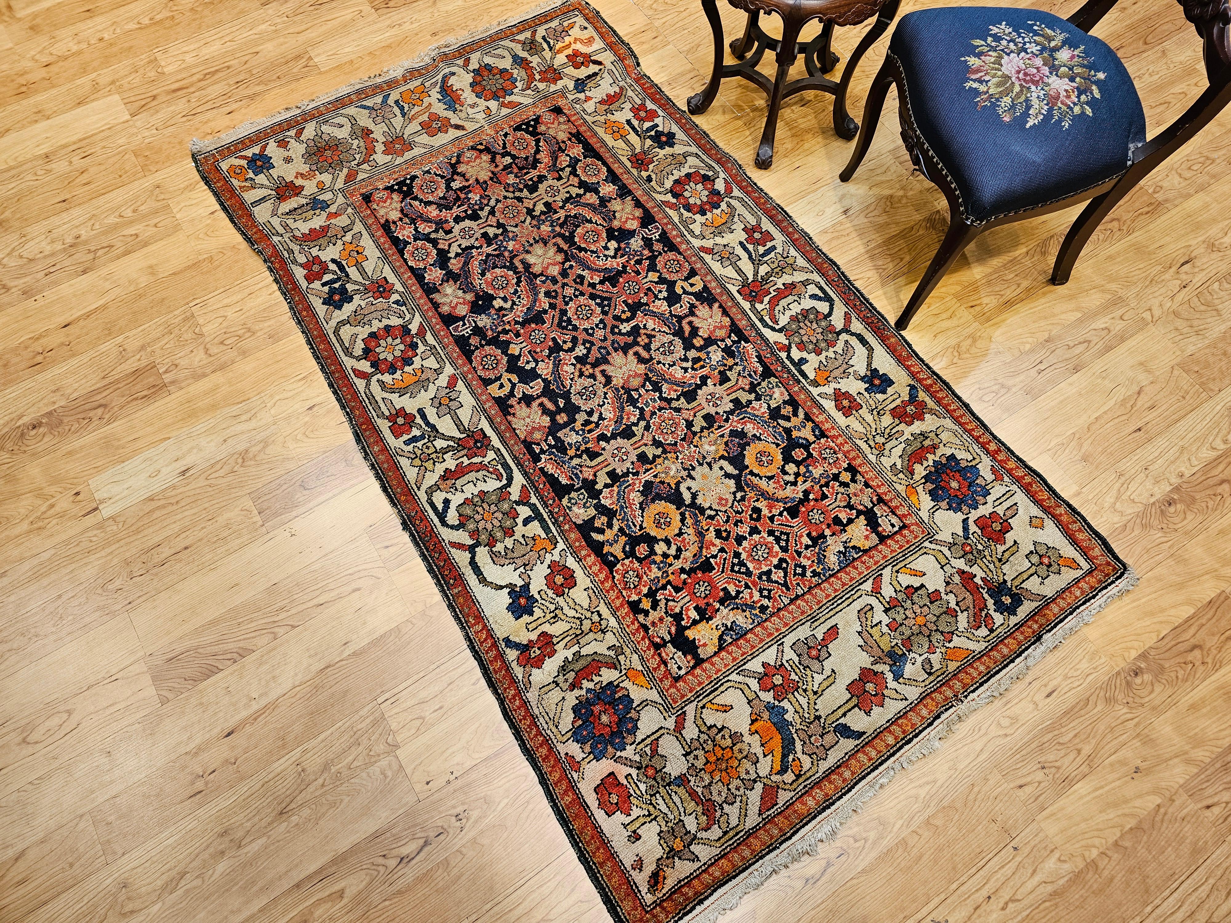 Persischer Malayer-Teppich im All-Over-Muster, Vintage im Angebot 4