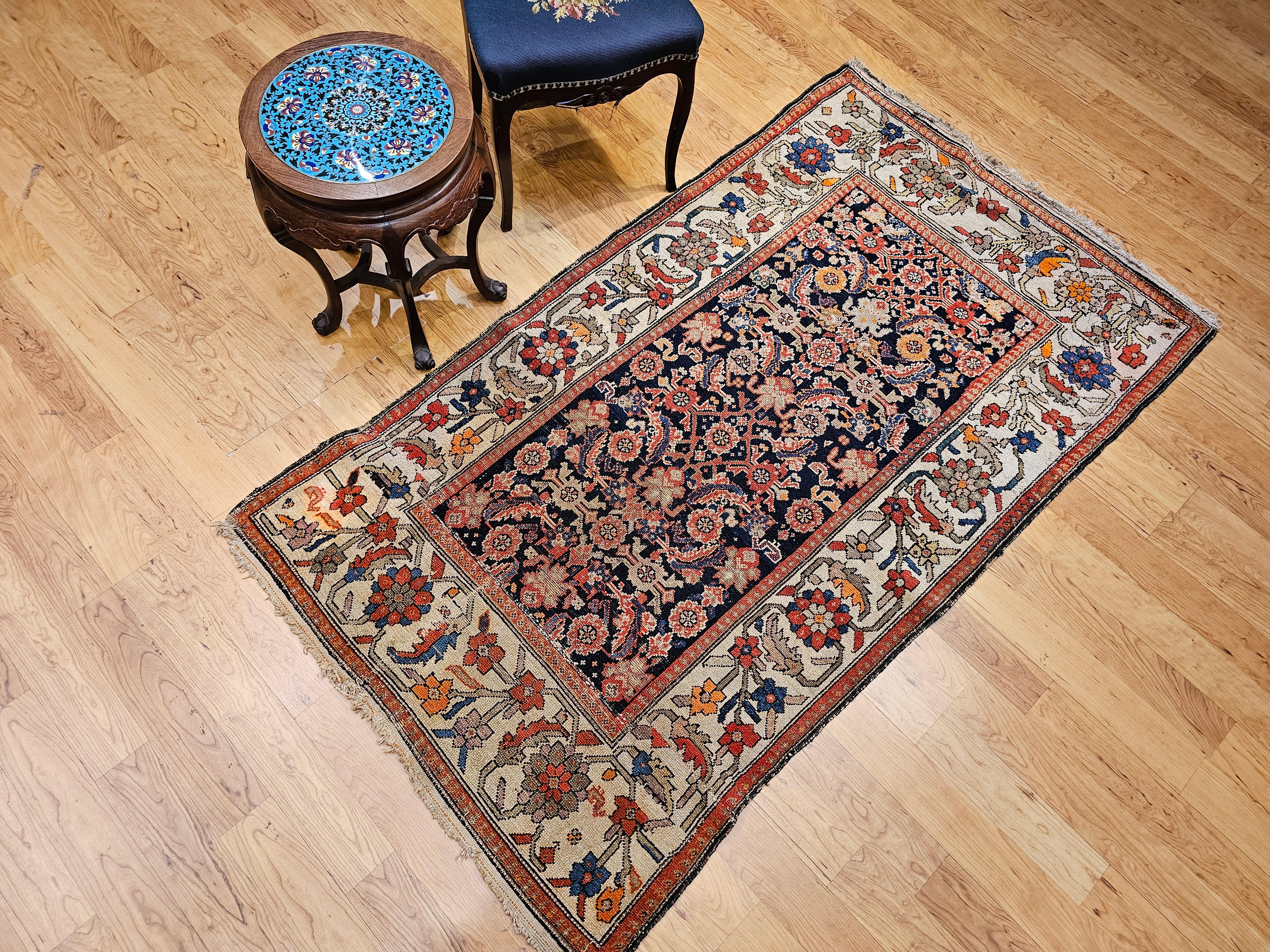 Persischer Malayer-Teppich im All-Over-Muster, Vintage im Angebot 9