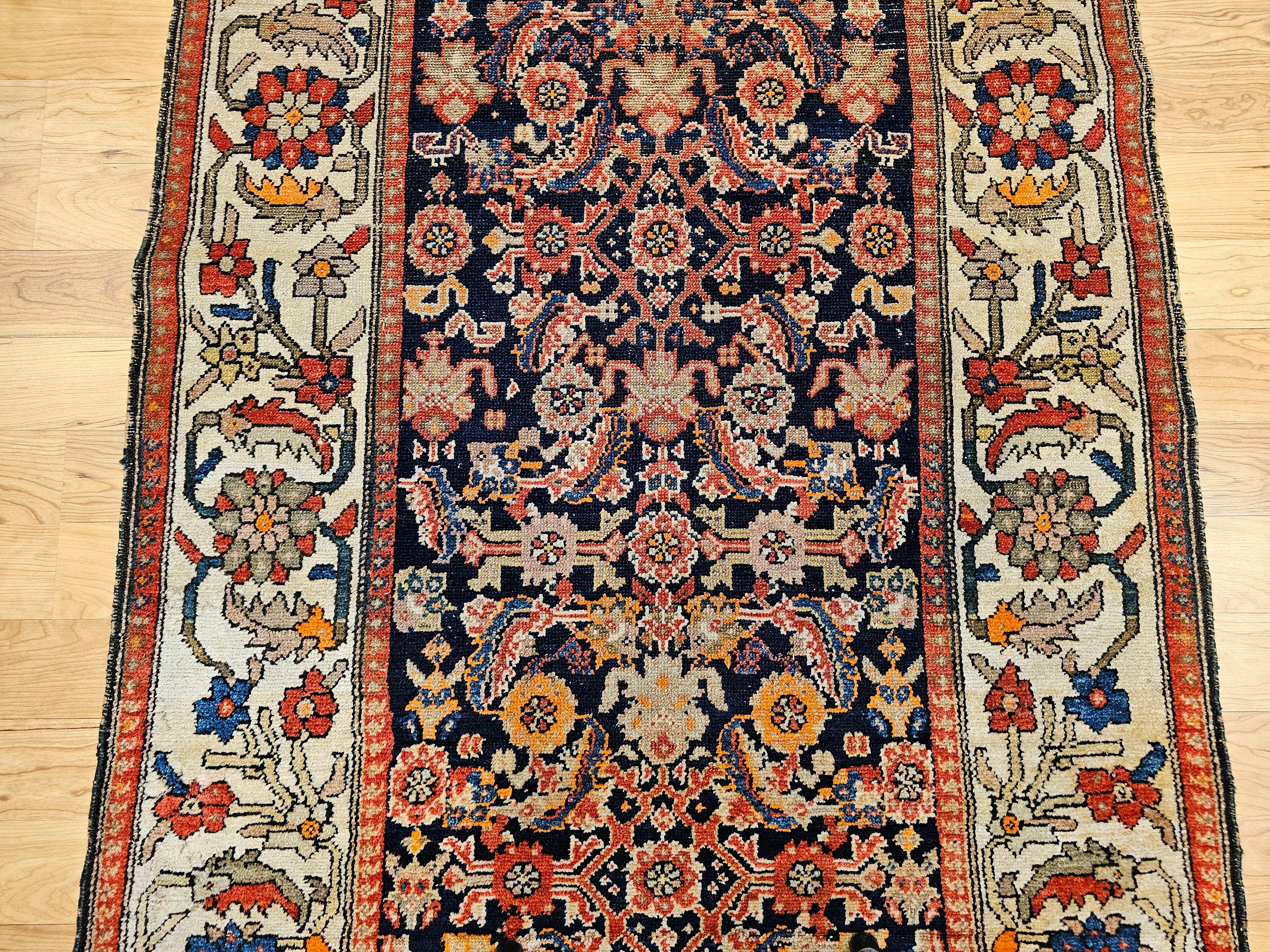 Persischer Malayer-Teppich im All-Over-Muster, Vintage im Zustand „Gut“ im Angebot in Barrington, IL