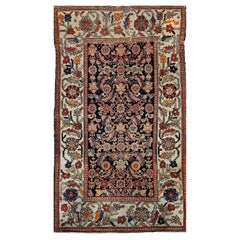 Vintage Persian Malayer Area Rug in All-Over Pattern
