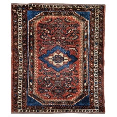 Tapis persan Malayer vintage à motif géométrique Herati