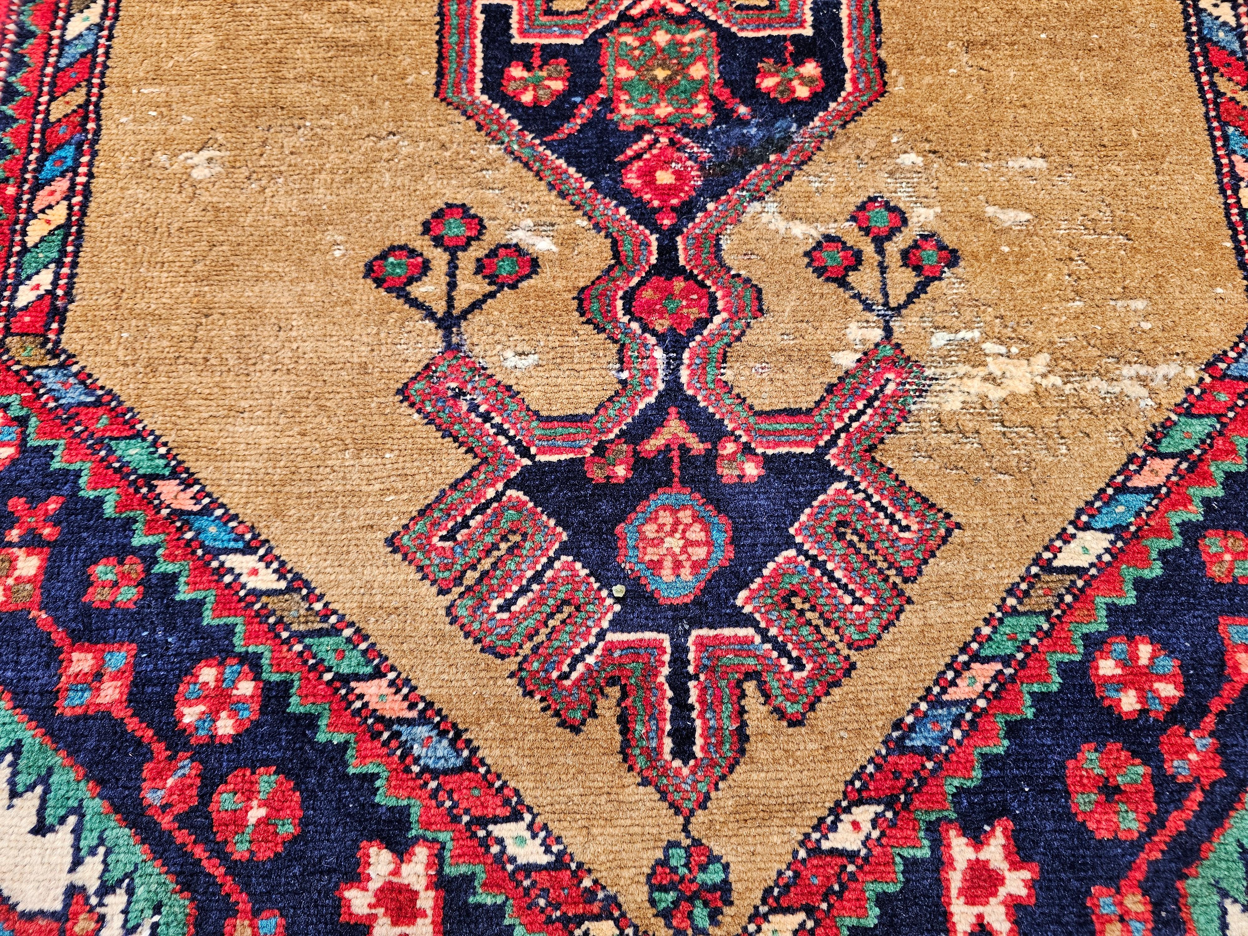 Persischer Malayer-Teppich aus Kamelienhaar, Vintage im Angebot 2