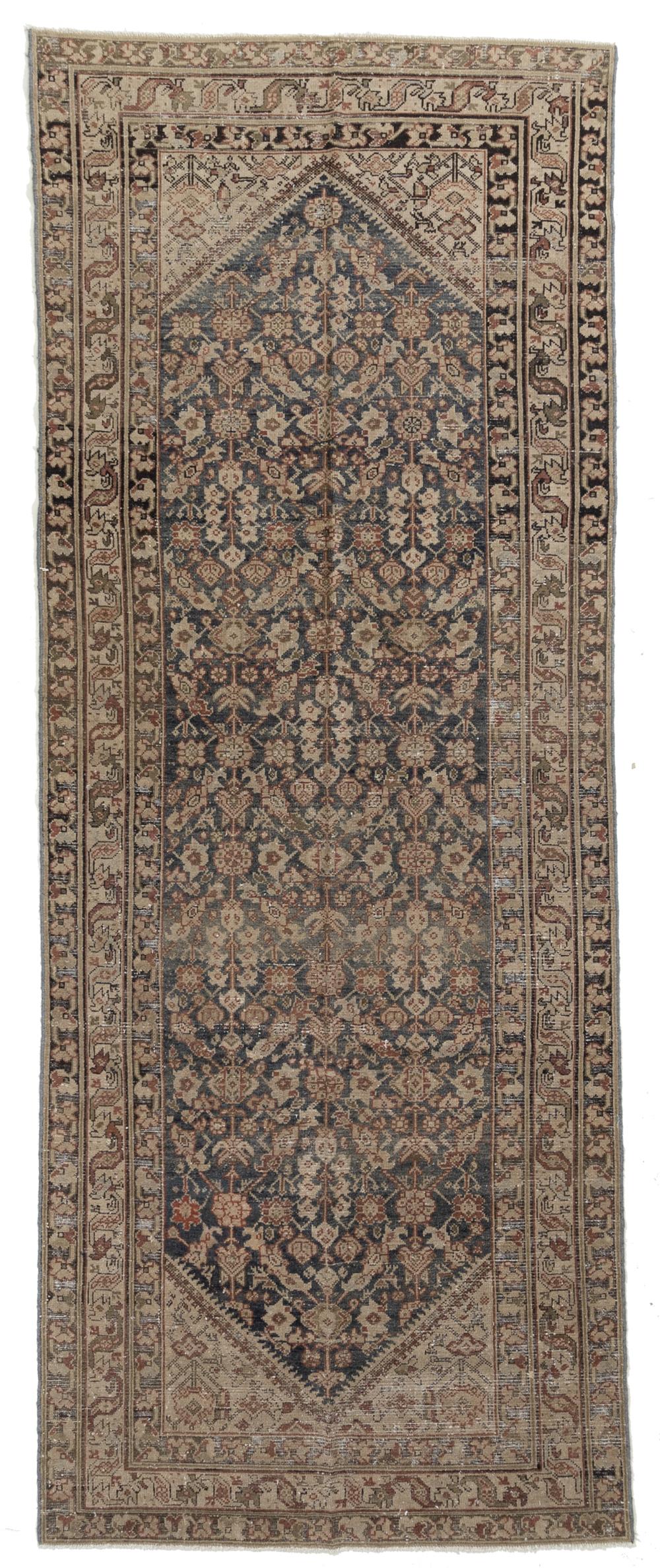Hand-Woven Vintage Persian Malayer Gallery Rug For Sale