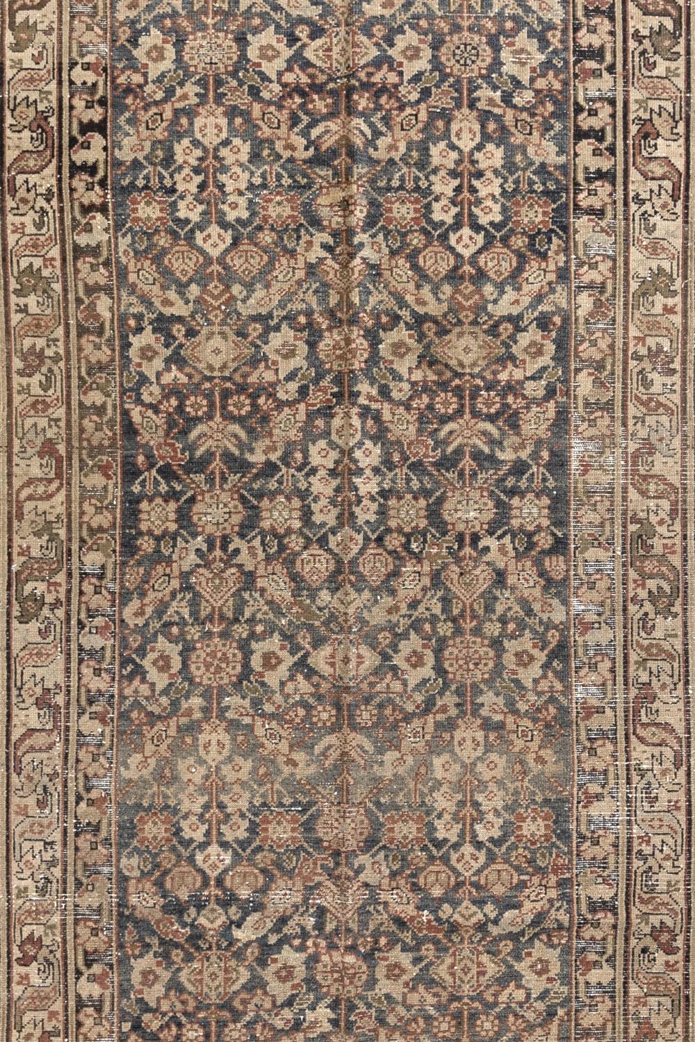 Vintage Persian Malayer Gallery Rug In Good Condition For Sale In West Palm Beach, FL