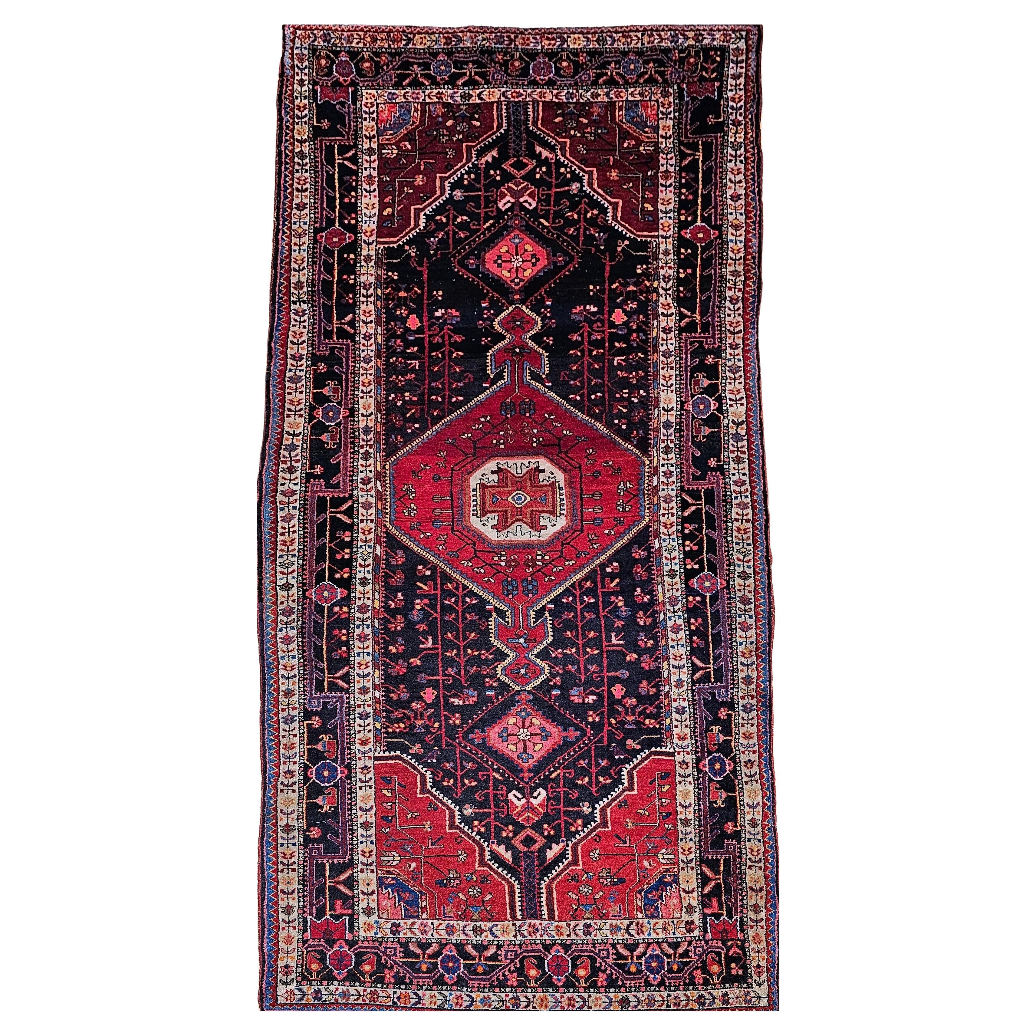 Vintage Persian Malayer Gallery Rug