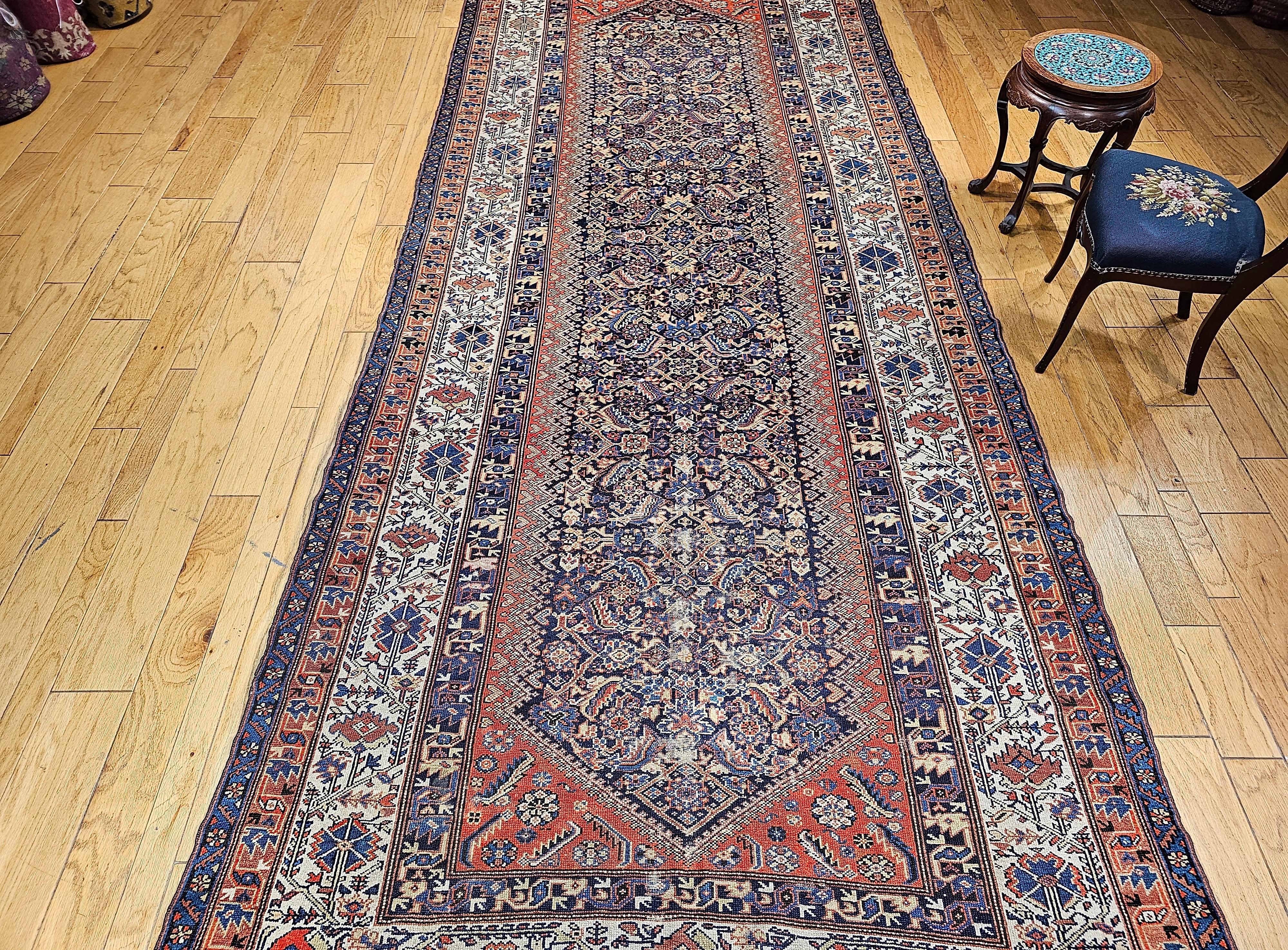 Tapis persan Malayer Gallery vintage à motif Herati en vente 5
