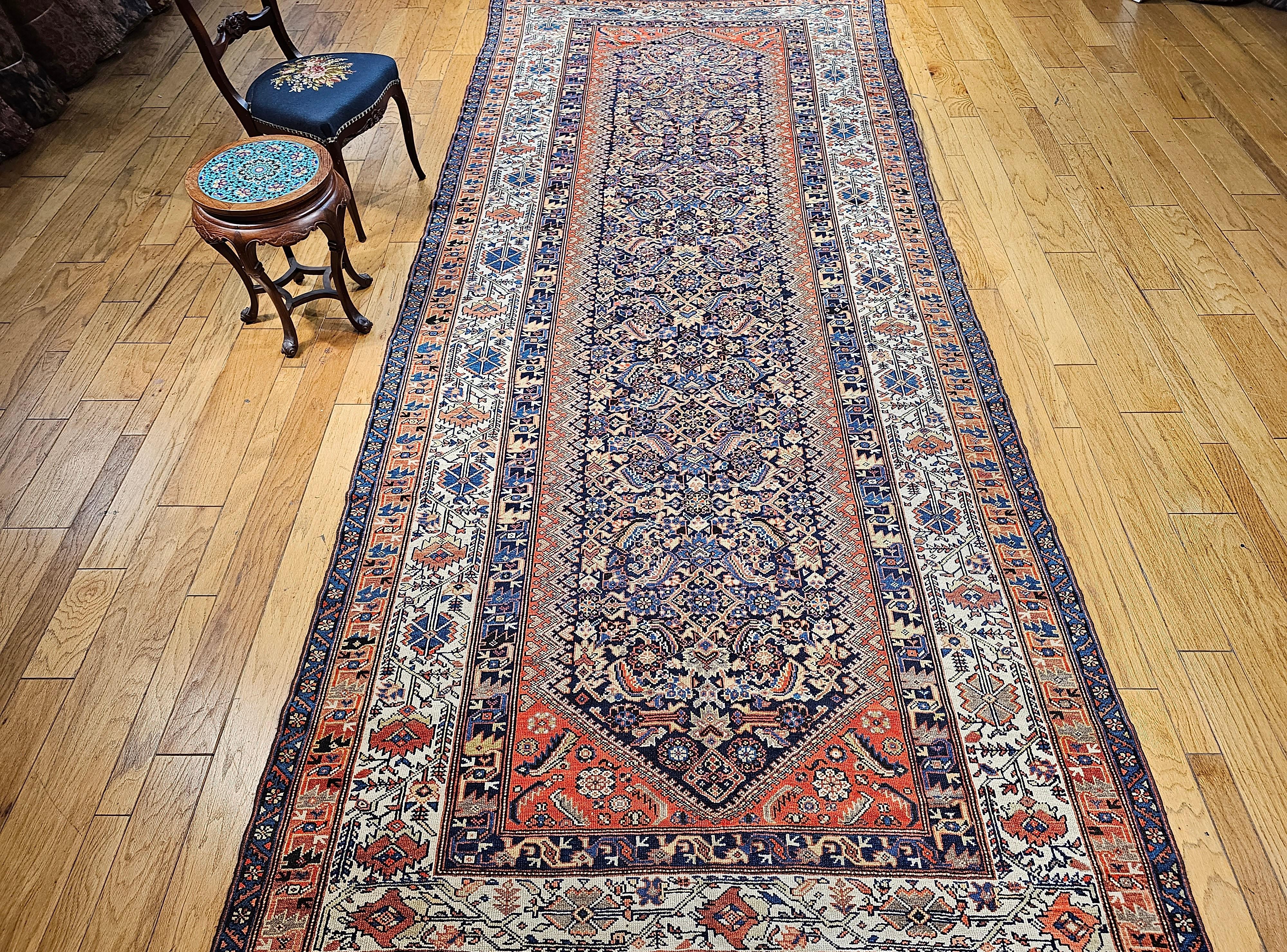 Tapis persan Malayer Gallery vintage à motif Herati en vente 9