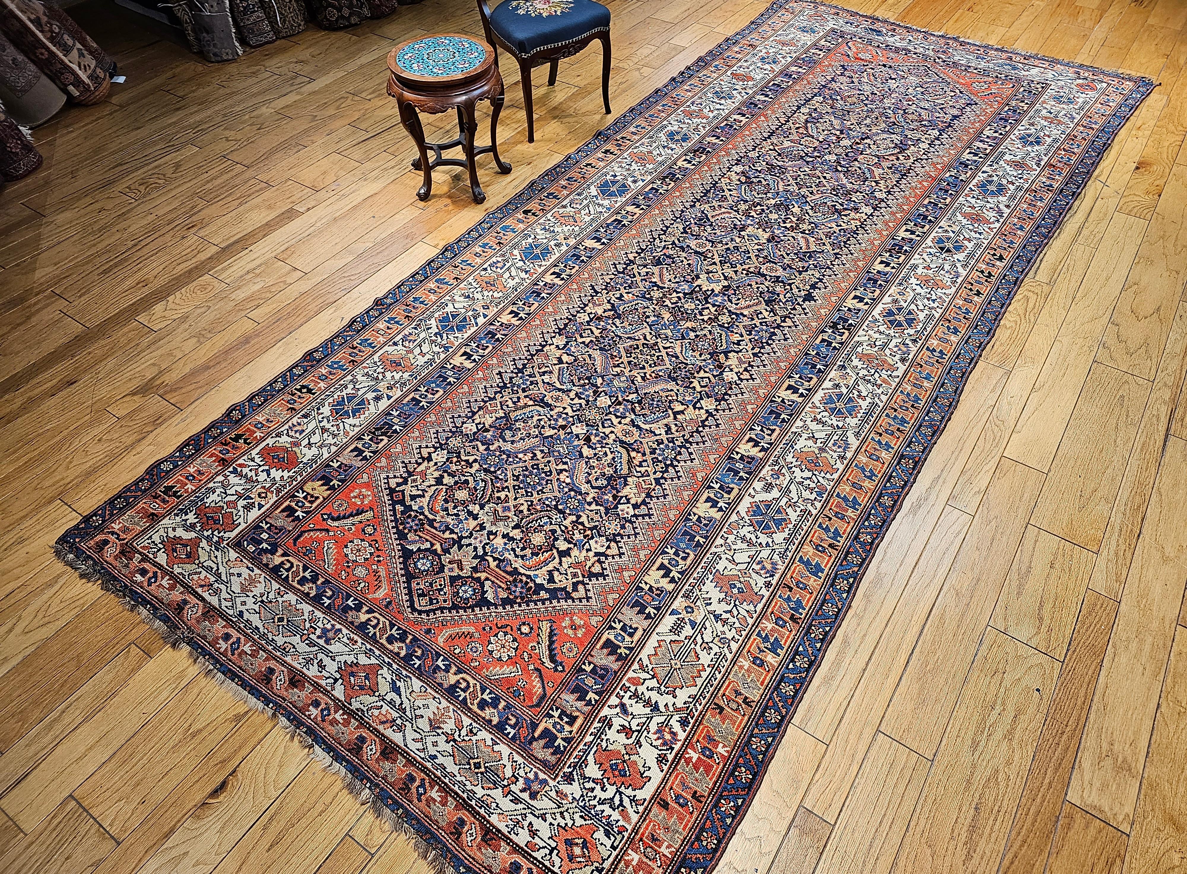 Tapis persan Malayer Gallery vintage à motif Herati en vente 10