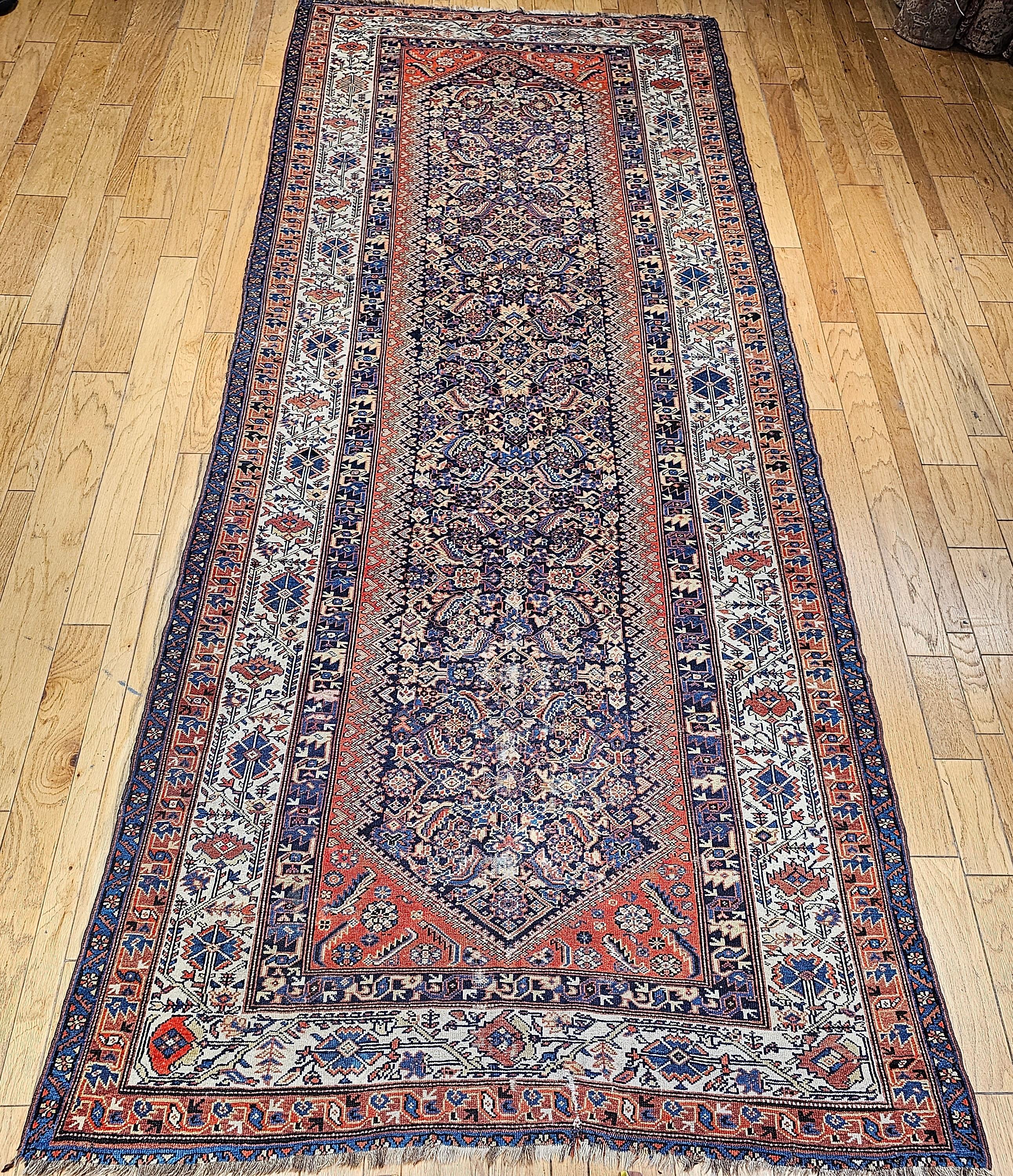 Tapis persan Malayer Gallery vintage à motif Herati en vente 11