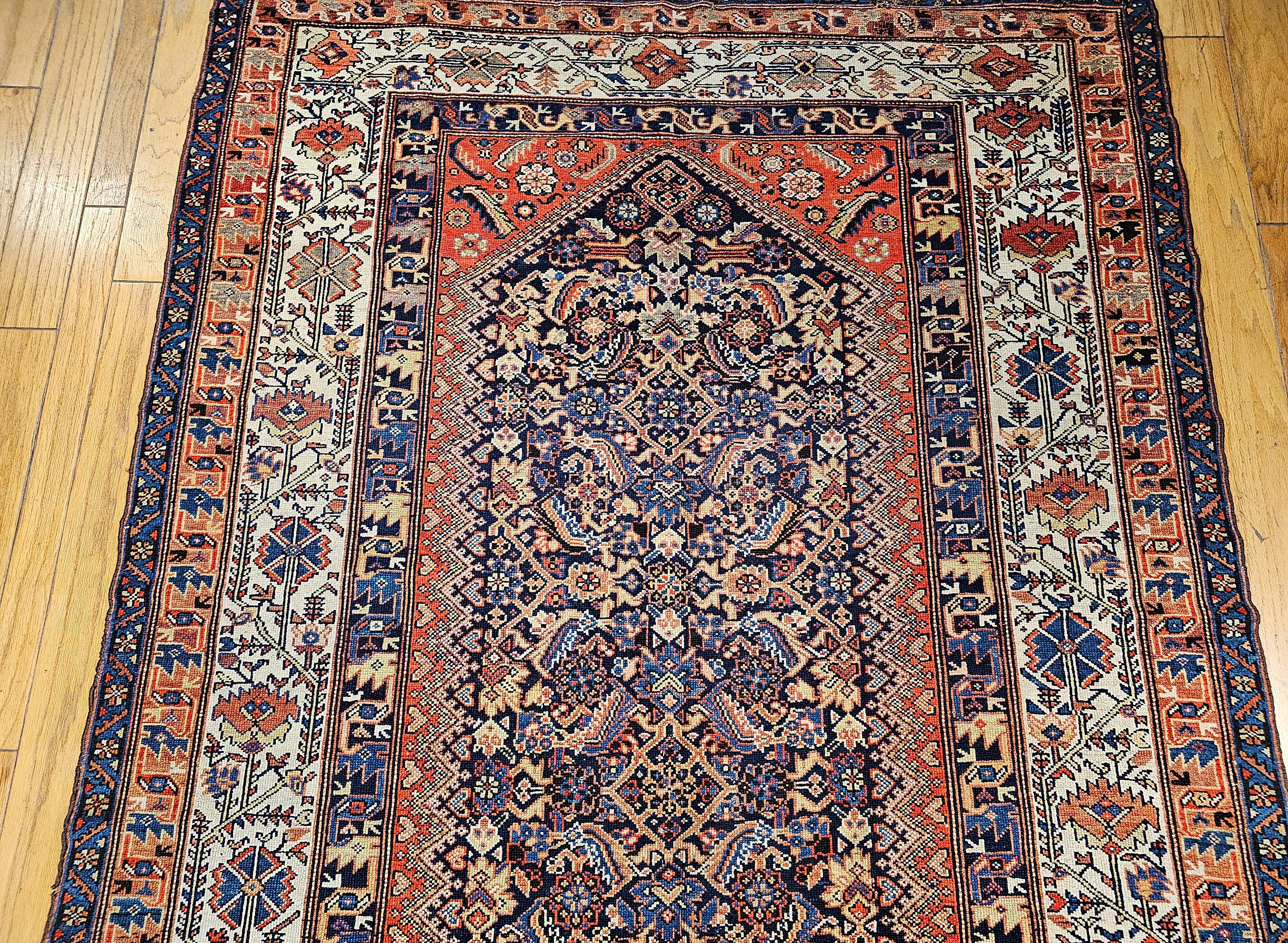 Perse Tapis persan Malayer Gallery vintage à motif Herati en vente