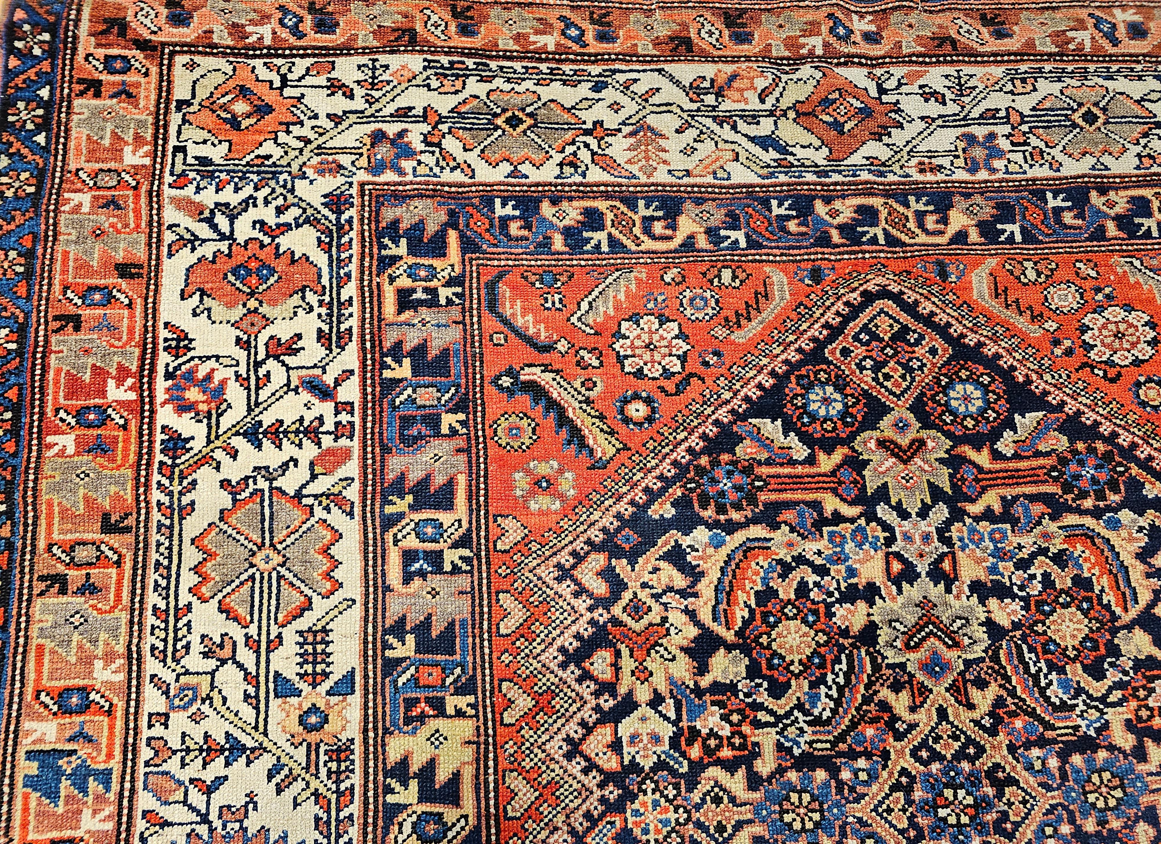 Tapis persan Malayer Gallery vintage à motif Herati en vente 2