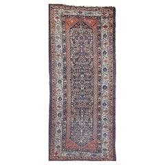 Vintage Persian Malayer Gallery Rug in All Over Herati Pattern