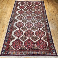 Vintage Persian Malayer Gallery Rug, Hand-Knotted Wool, 1950s