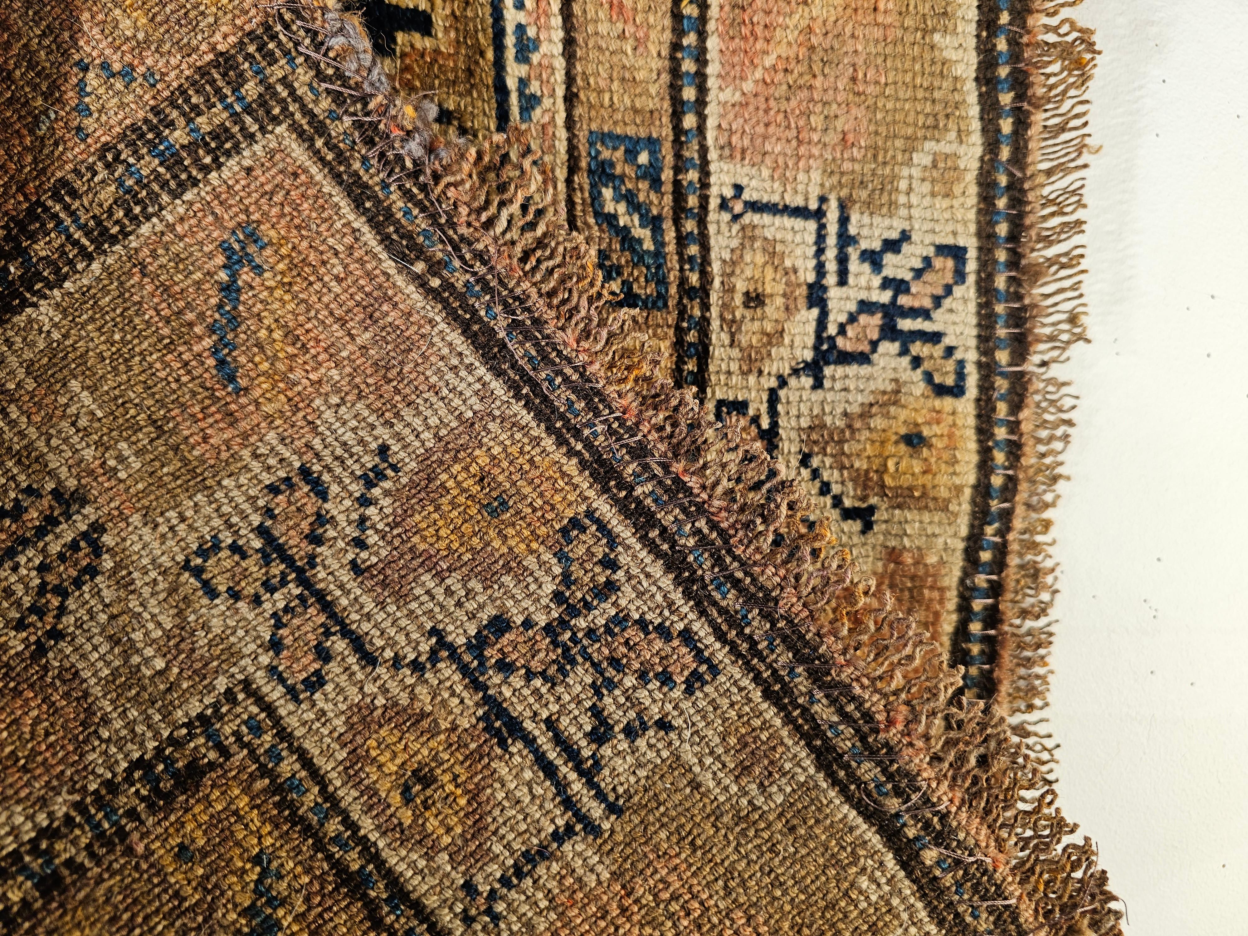 Persischer Malayer Teppich im Allover-Design in Marineblau, Braun und Elfenbein im Angebot 8
