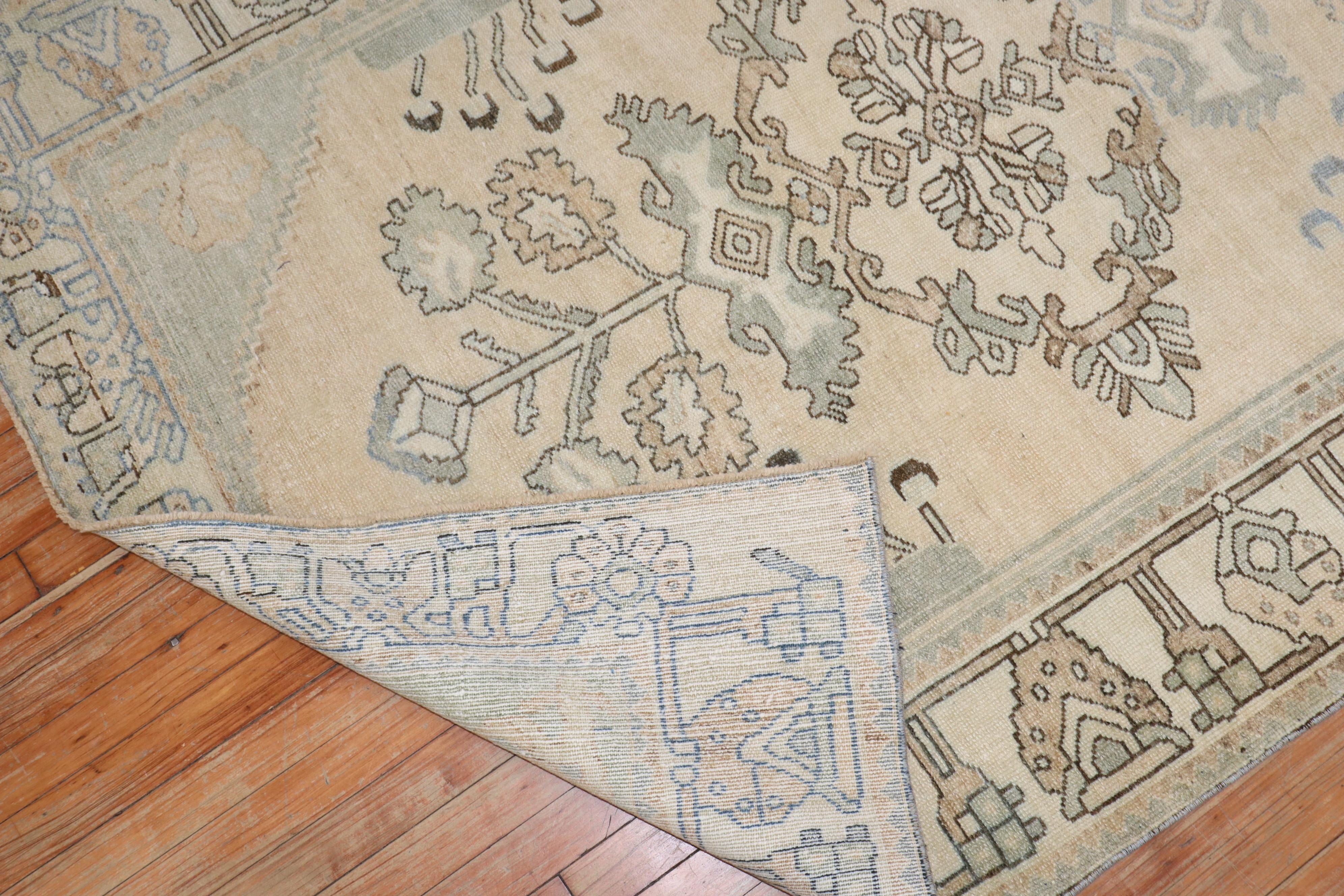 Adirondack Vintage Persian Malayer Neutral Rug For Sale