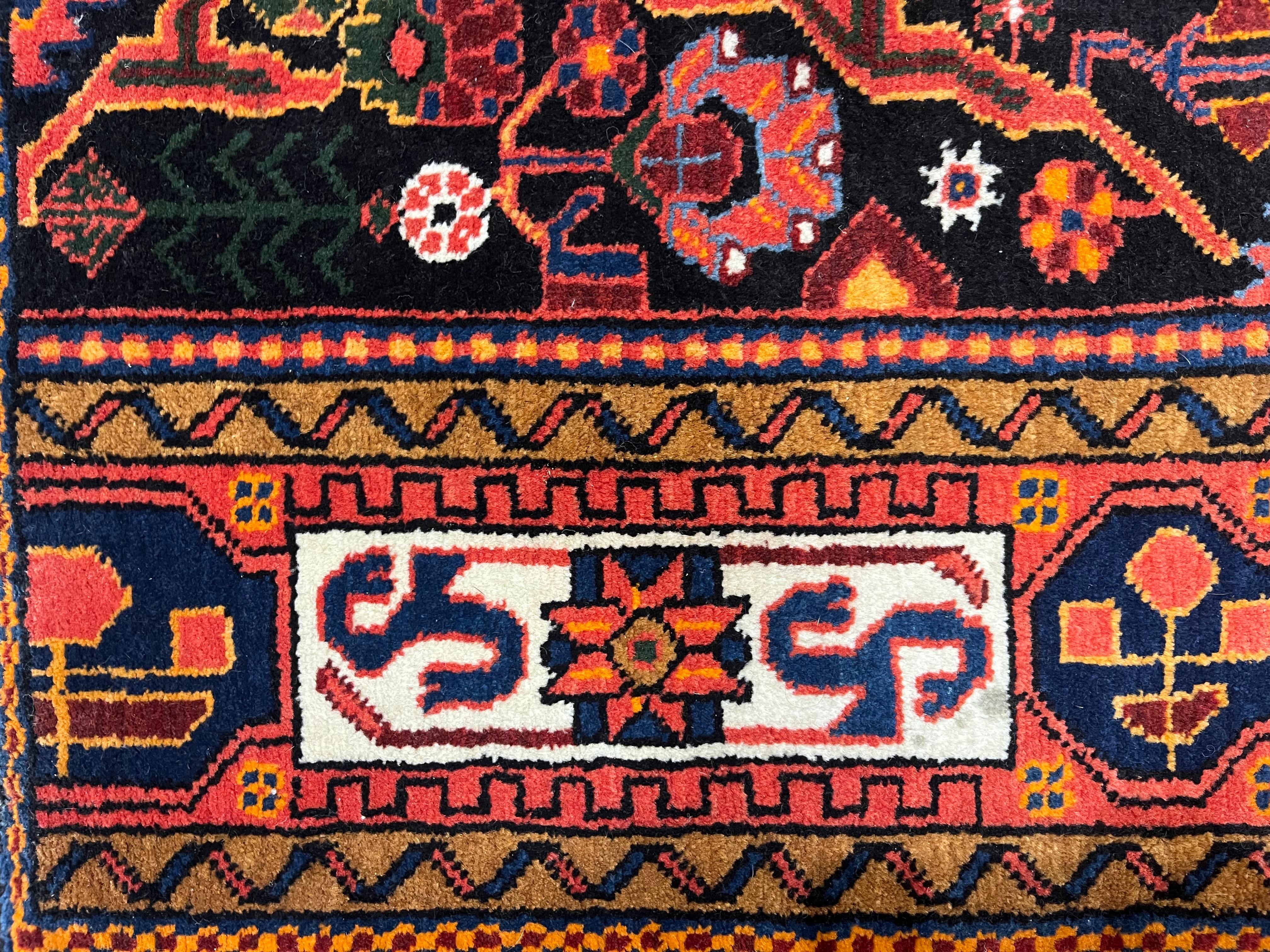 Vintage Persian Malayer Rug 3'0