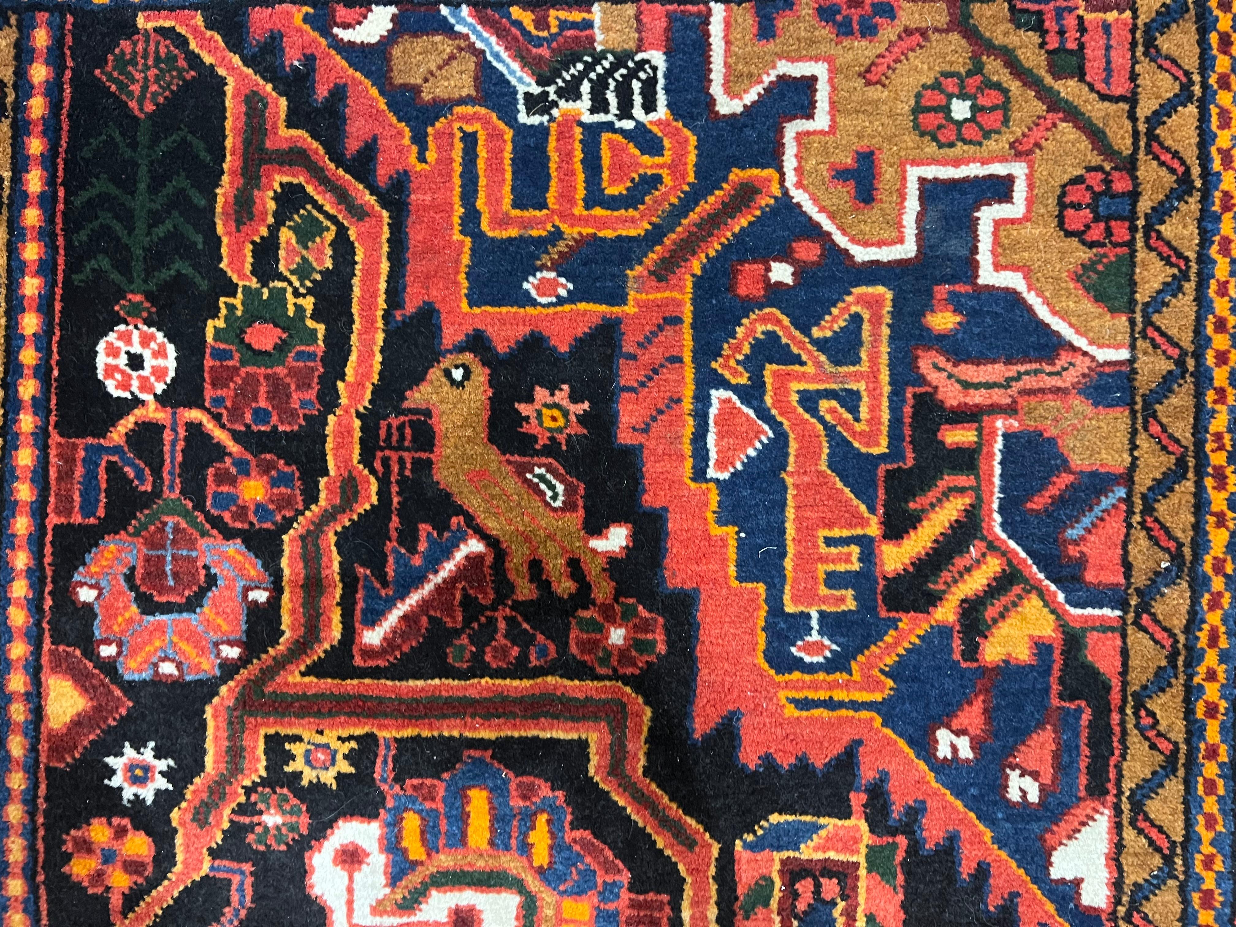Vintage Persian Malayer Rug 3'0
