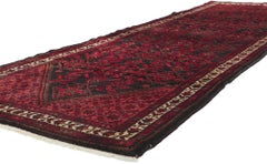 Vintage Persian Malayer Rug, Beguiling Charm Meets Dark & Moody
