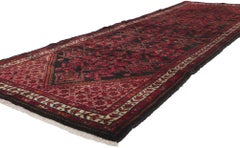 Vintage Persian Malayer Rug, Beguiling Charm Meets Dark & Moody
