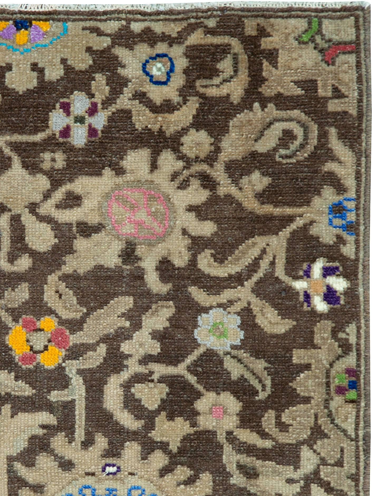 Folk Art Vintage Persian Malayer Sampler Rug