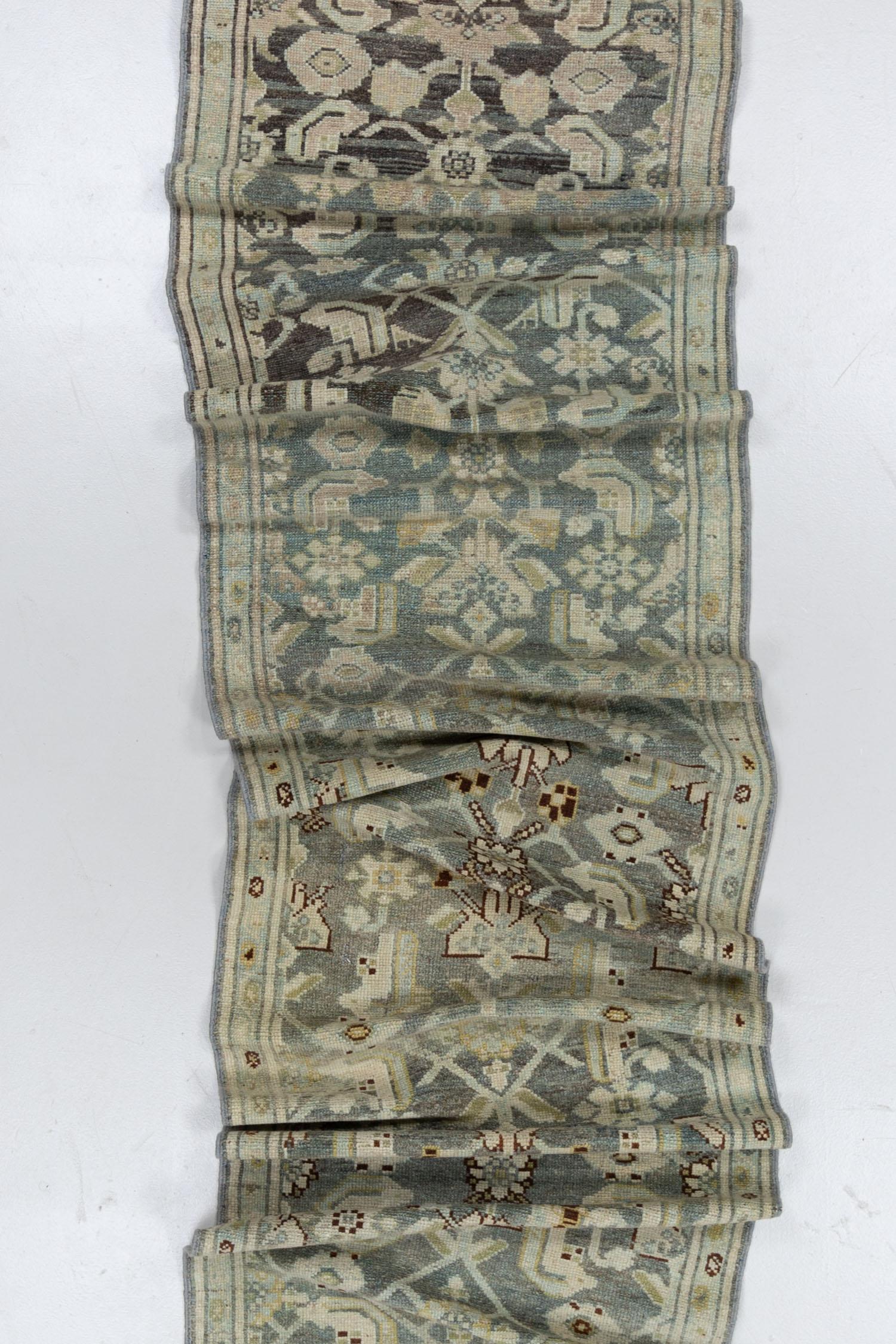 Hand-Woven Vintage Persian Malayer Rug For Sale