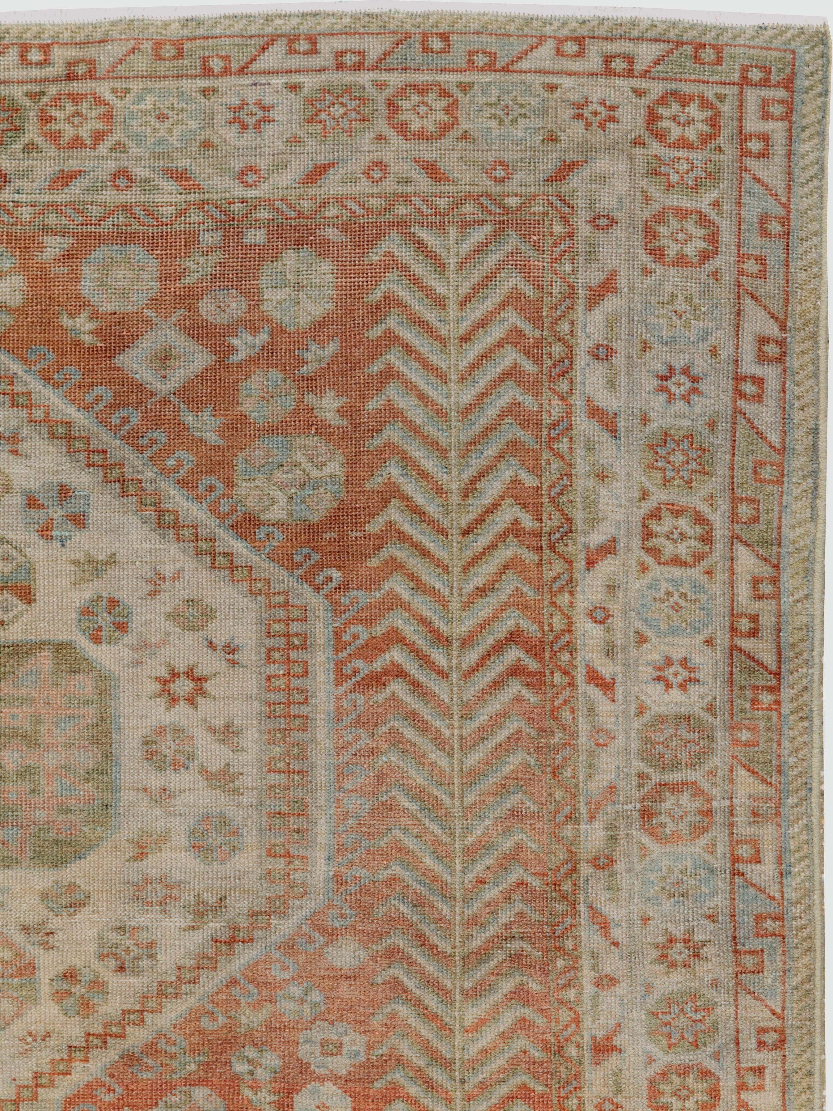 Rustic Vintage Persian Malayer Rug