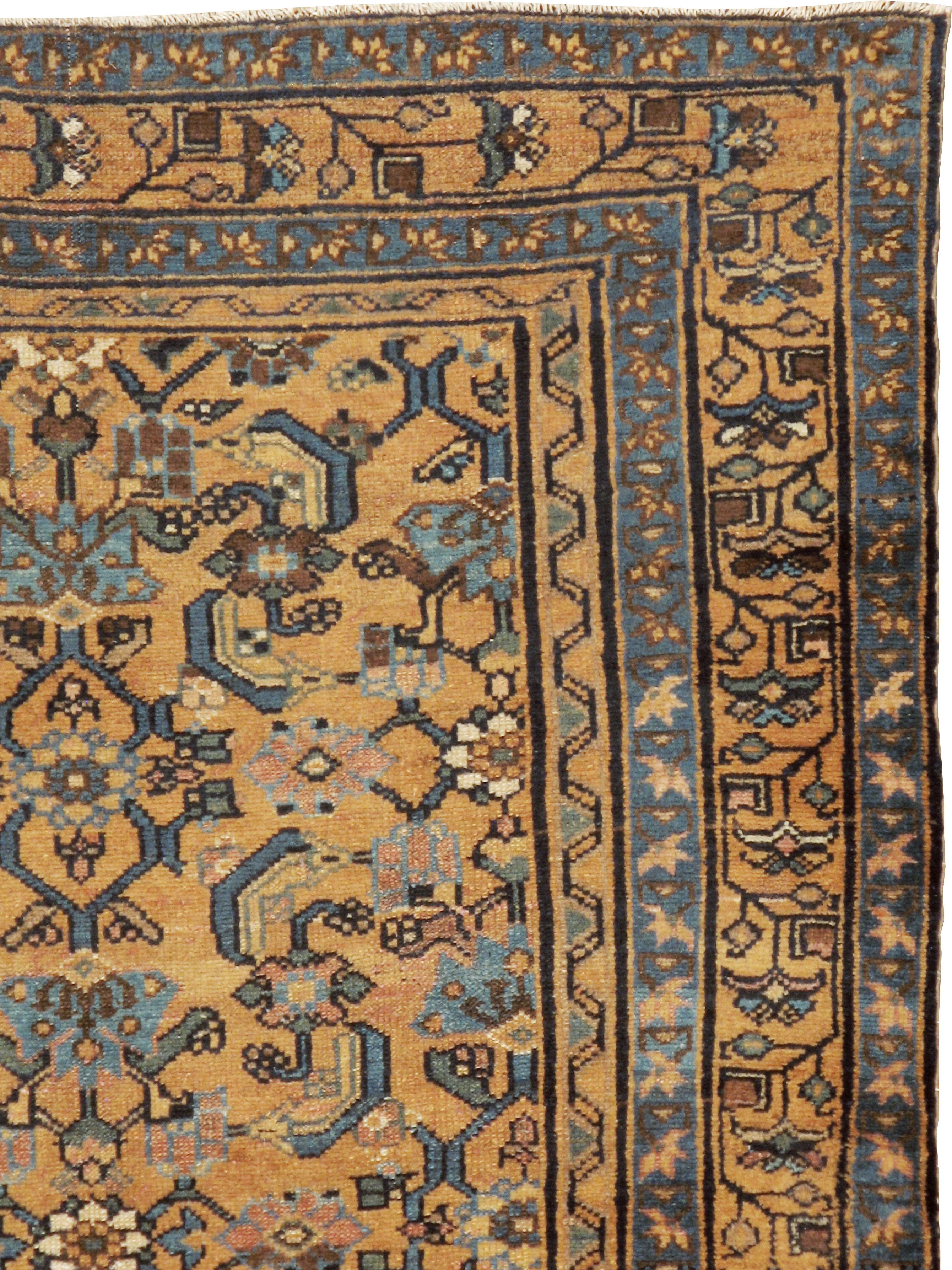 Hand-Knotted Vintage Persian Malayer Rug