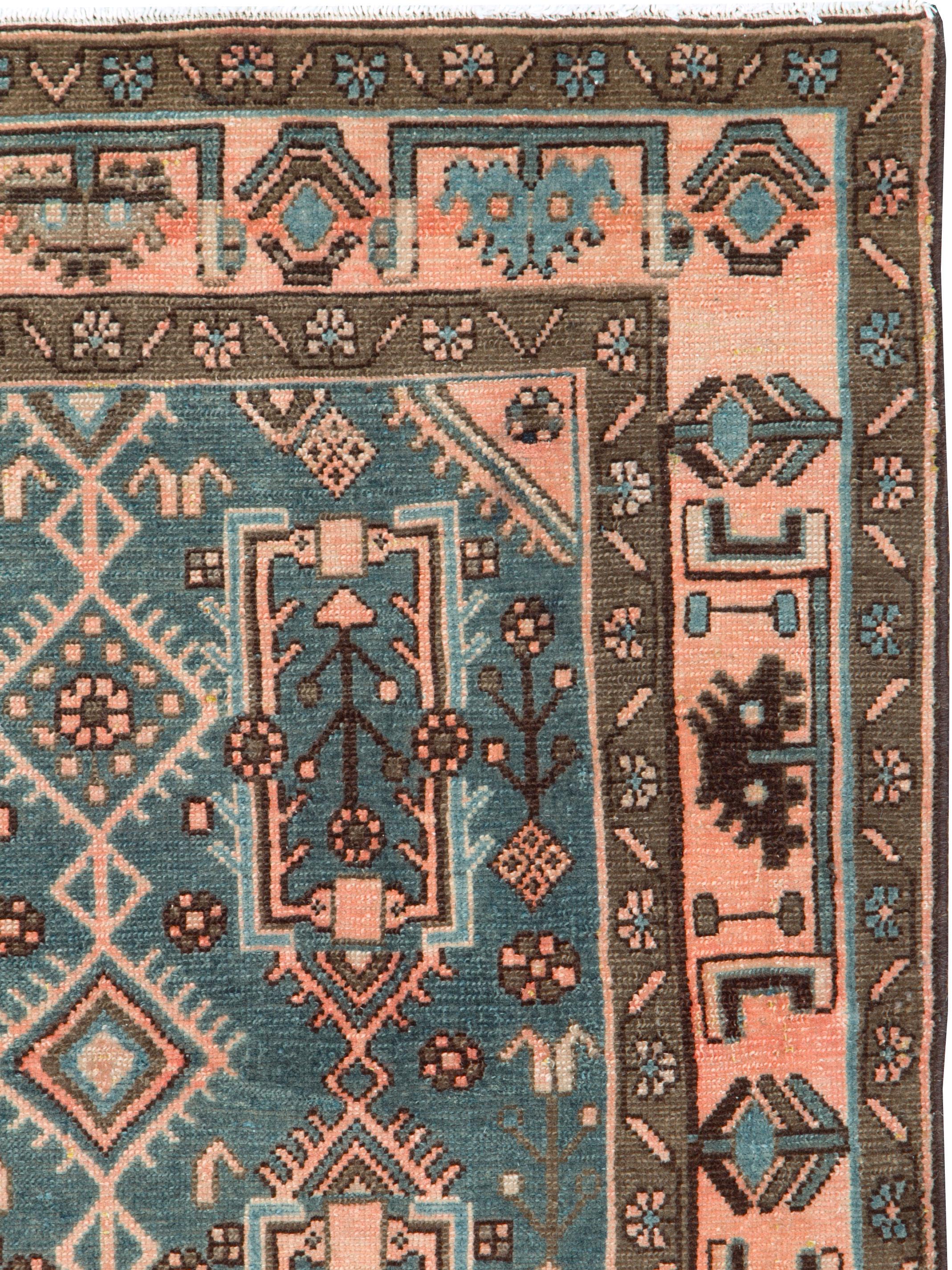 Folk Art Vintage Persian Malayer Rug