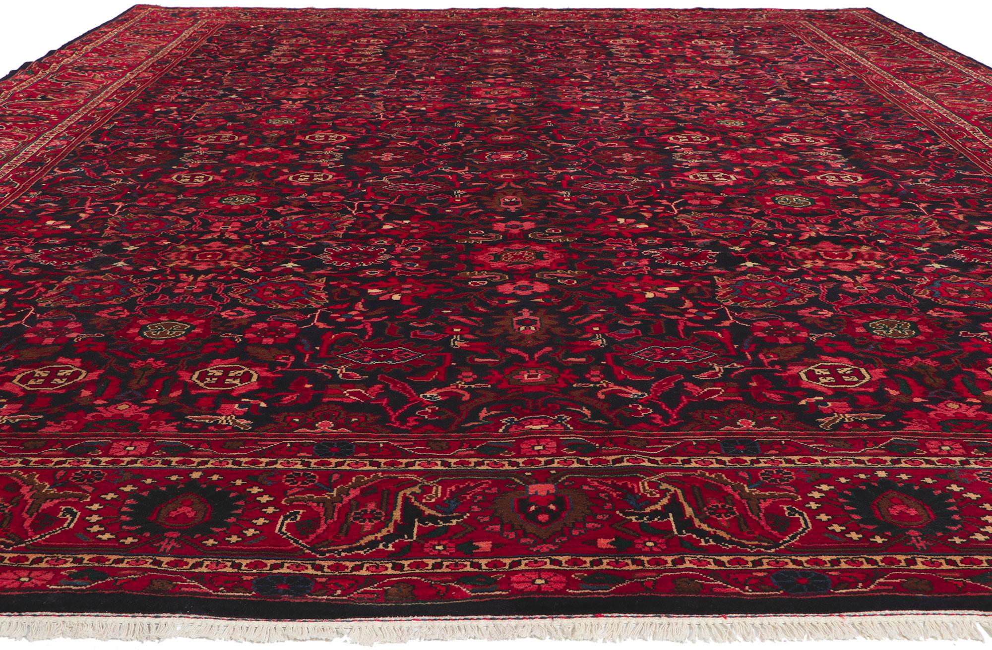 Hand-Knotted Vintage Persian Malayer Rug For Sale