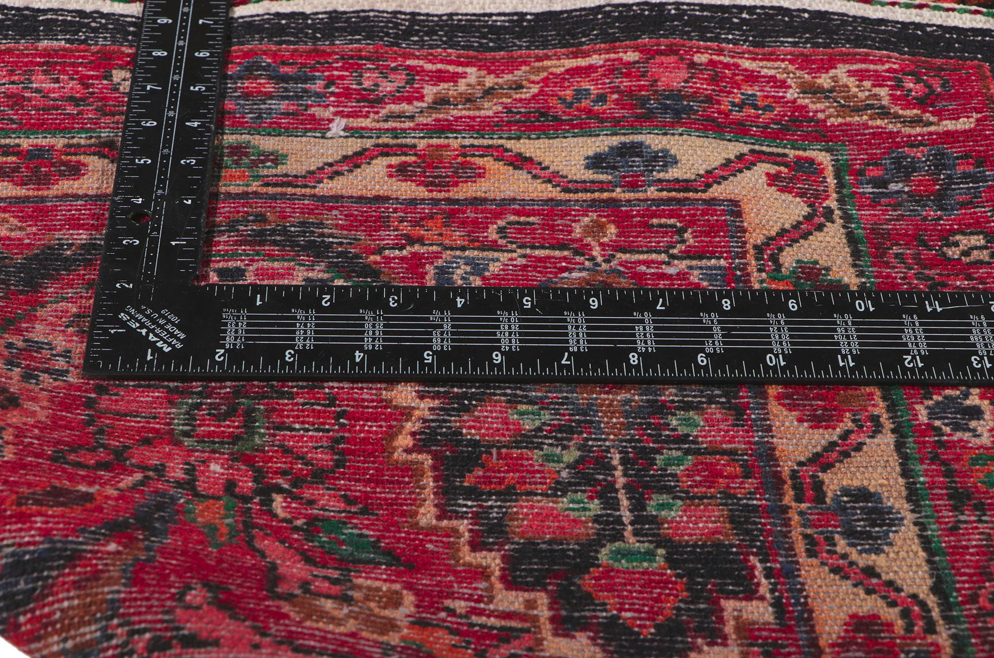 Vintage Persian Malayer Rug In Good Condition For Sale In Dallas, TX
