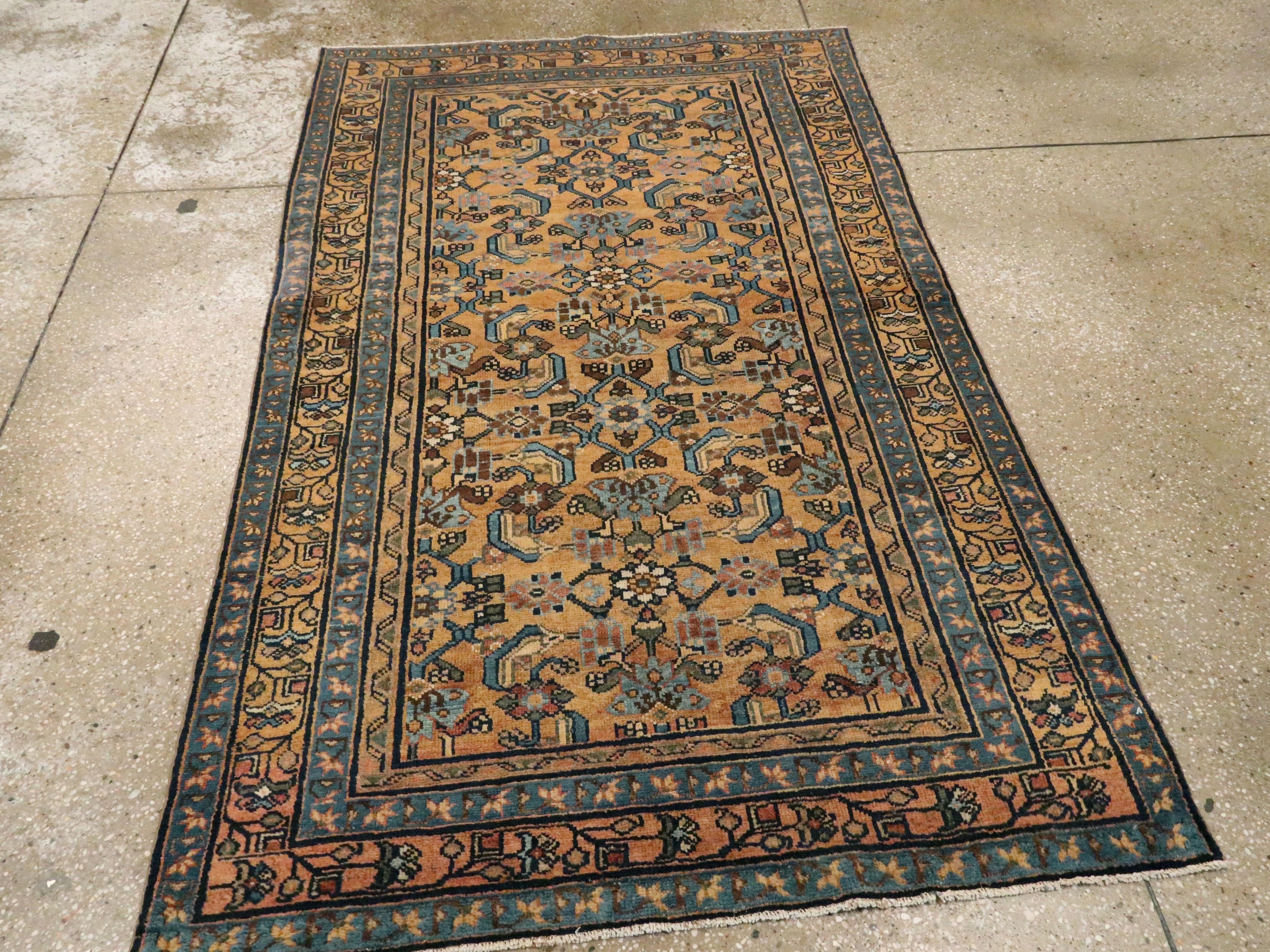 20th Century Vintage Persian Malayer Rug