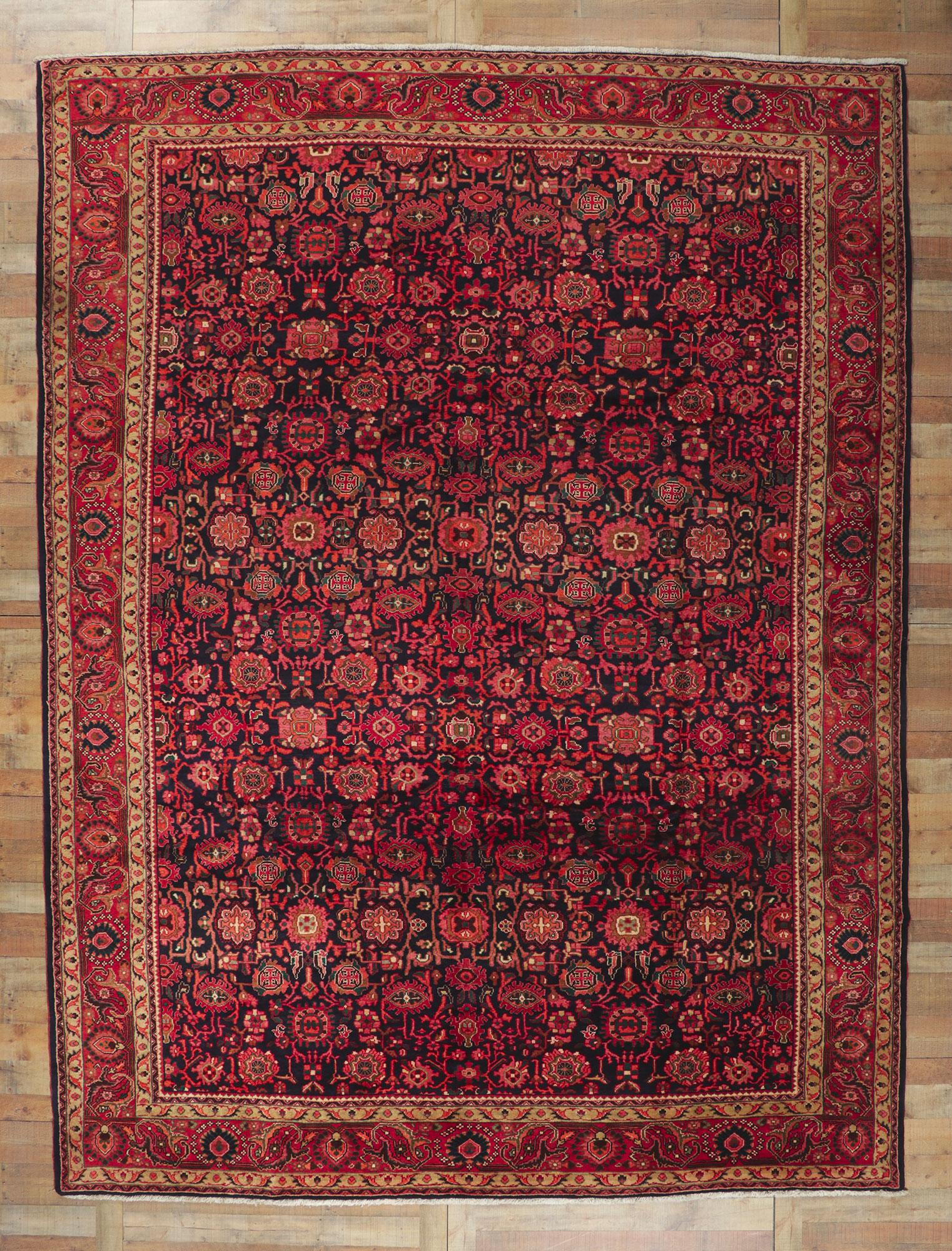 20th Century Vintage Persian Malayer Rug For Sale