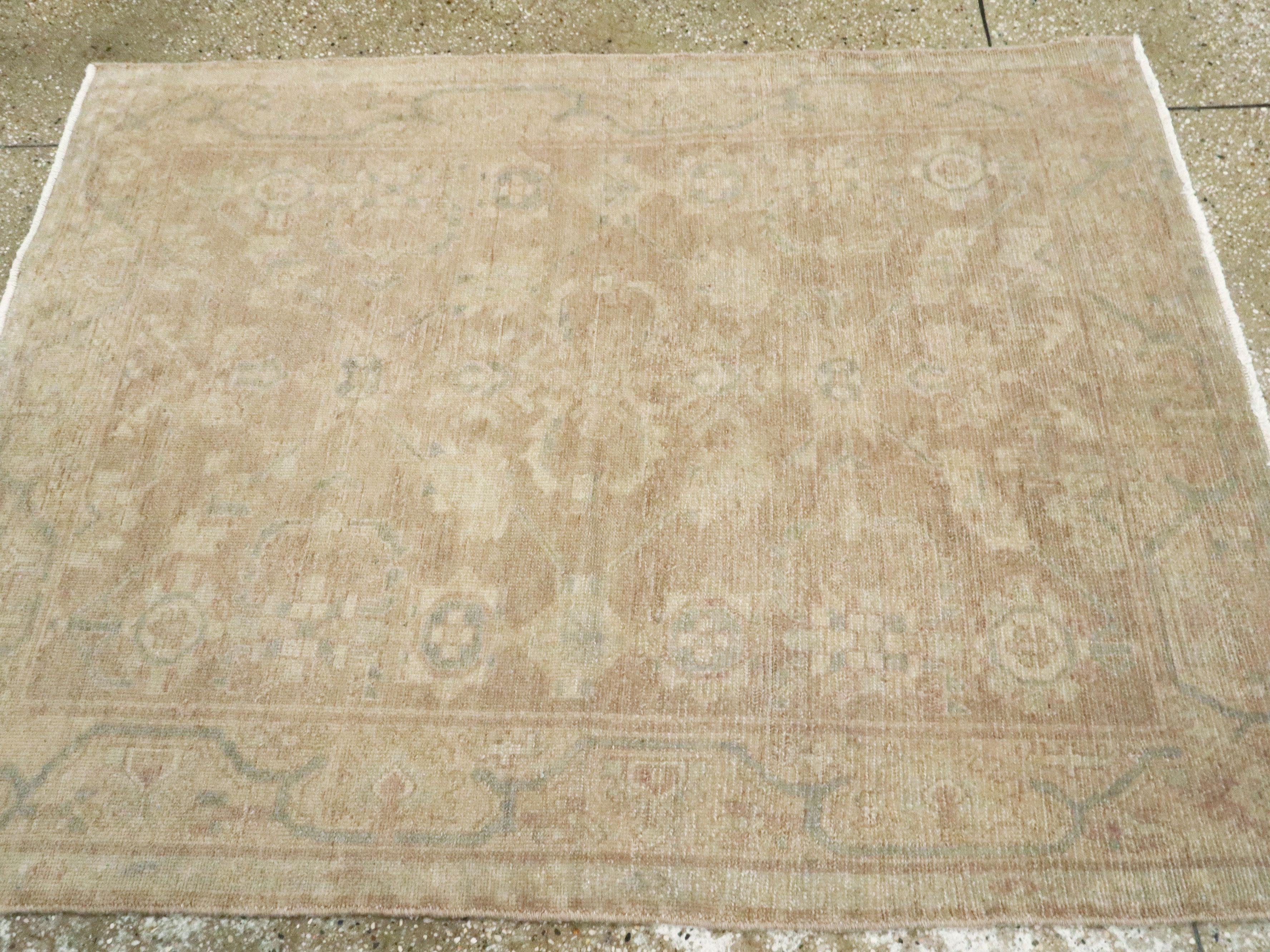 Wool Vintage Persian Malayer Rug For Sale