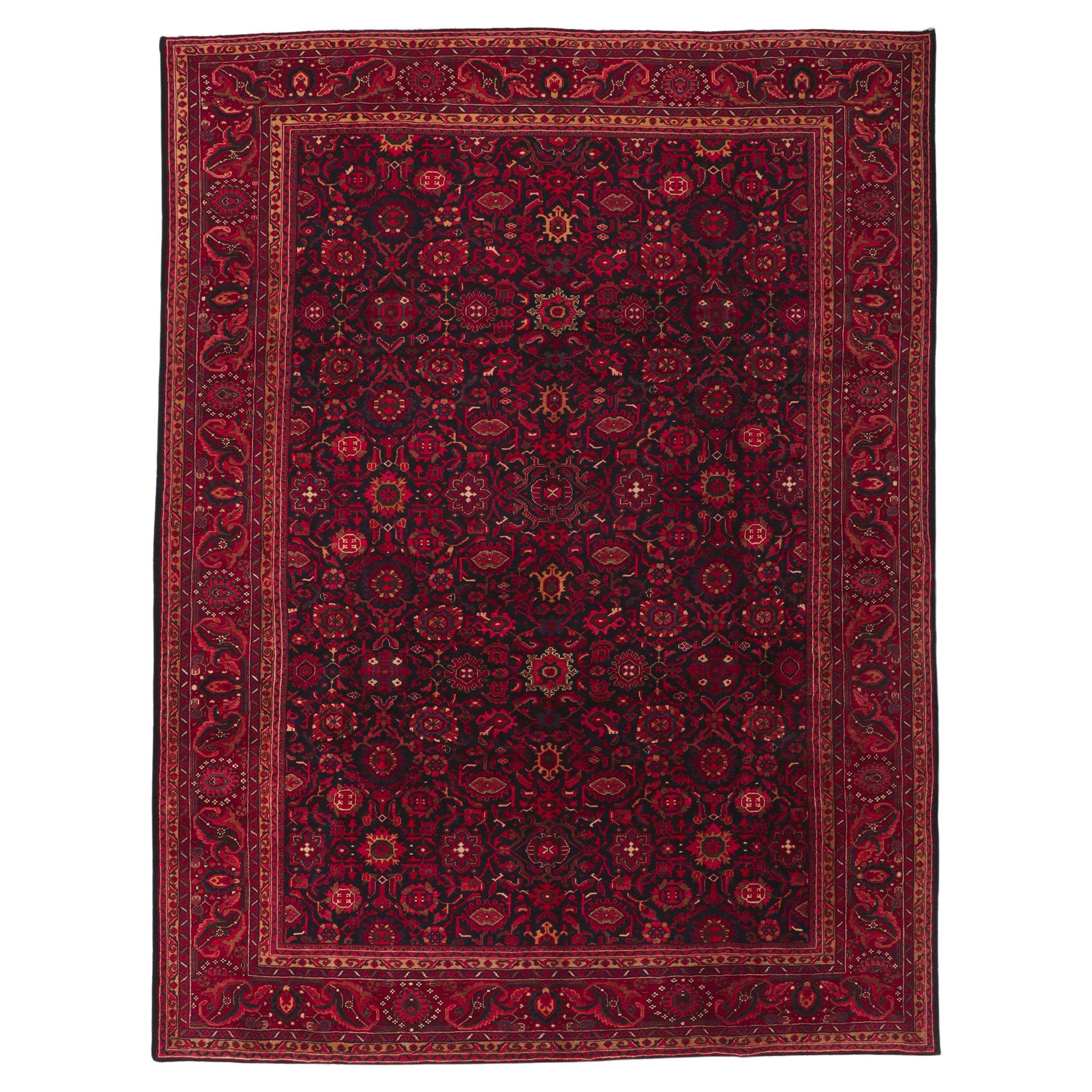 Vintage Persian Malayer Rug, Timeless Beguilement Meets Regal Refinement For Sale