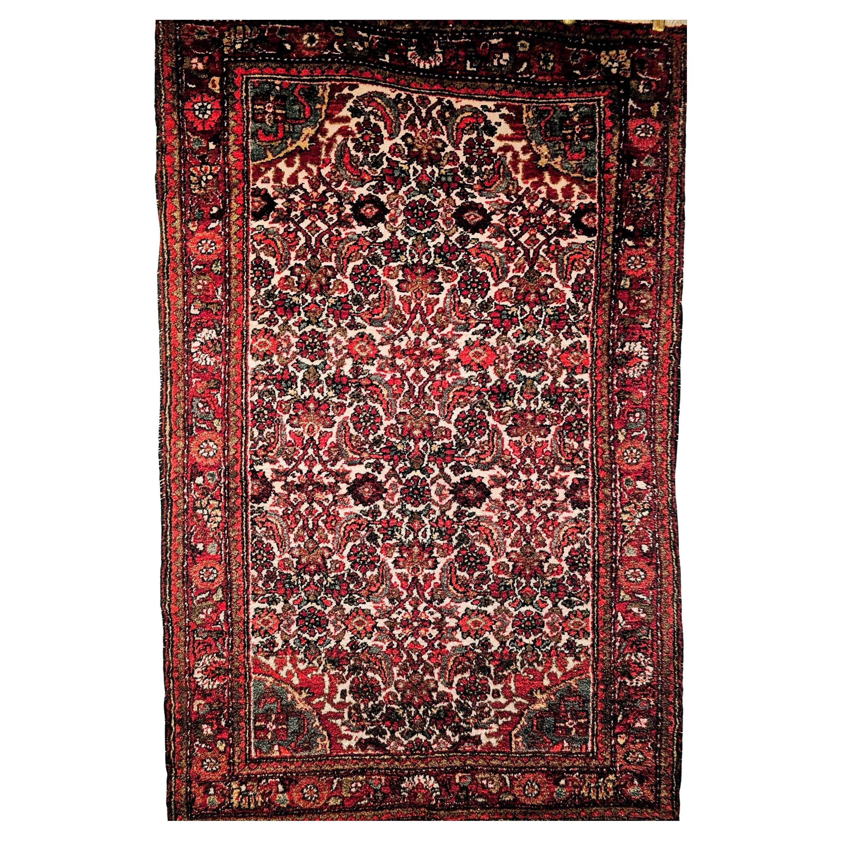 Persischer Malayer im Vintage-Stil mit geometrischem All-Over-Muster
