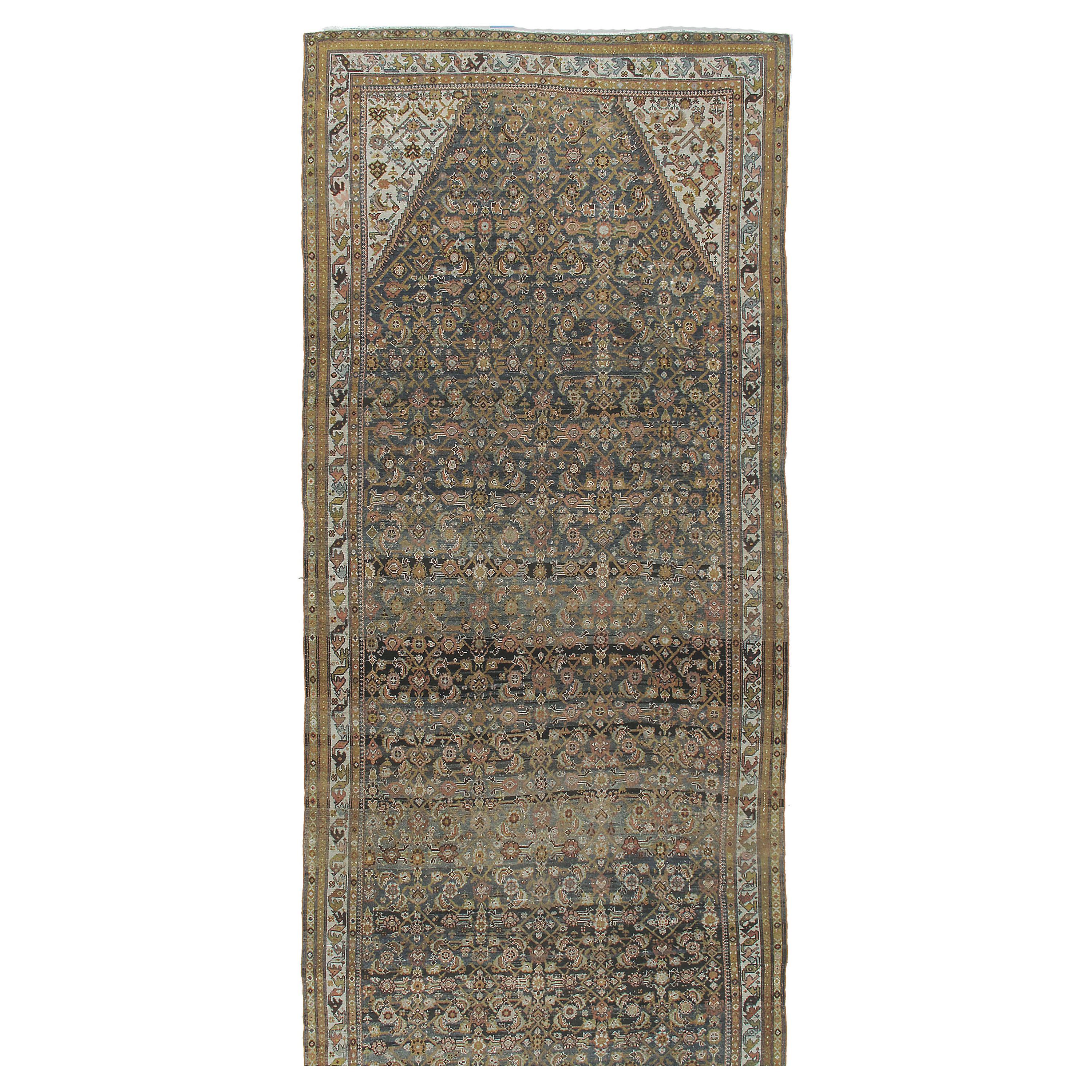 Antique Persian Malayer Rug Runner  6'2 x 24'8 For Sale