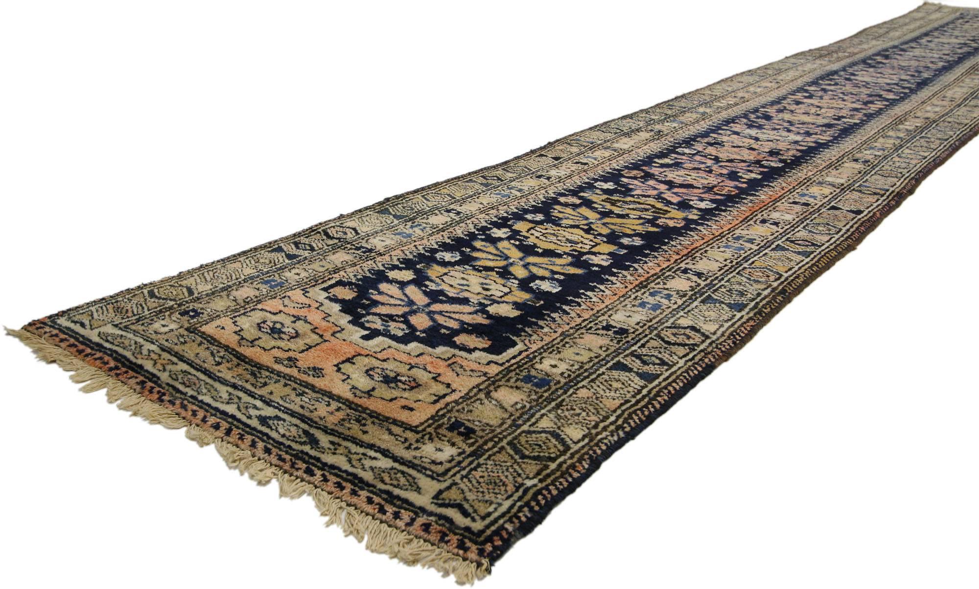 Antique Persian Malayer Rug Runner, Extra Long Hallway Runner For Sale 2