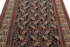 Vintage Persian Malayer Rug with Colorful, Dense Floral Patterns - Rug & Kilim