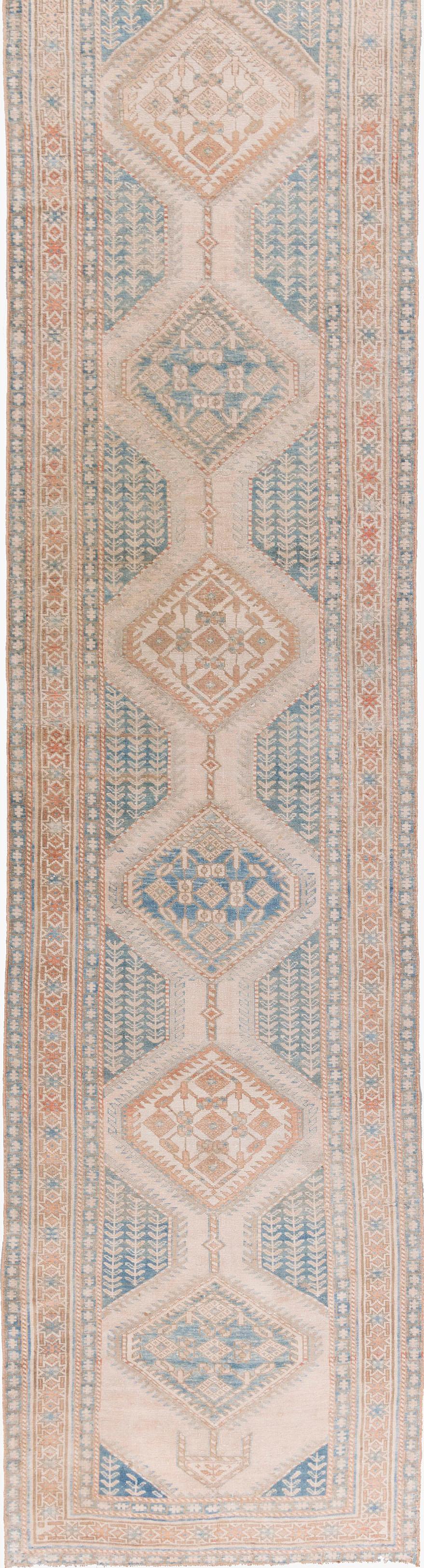 Persischer Malayer-Läufer, Vintage  3'6 x 16'10 im Angebot 2