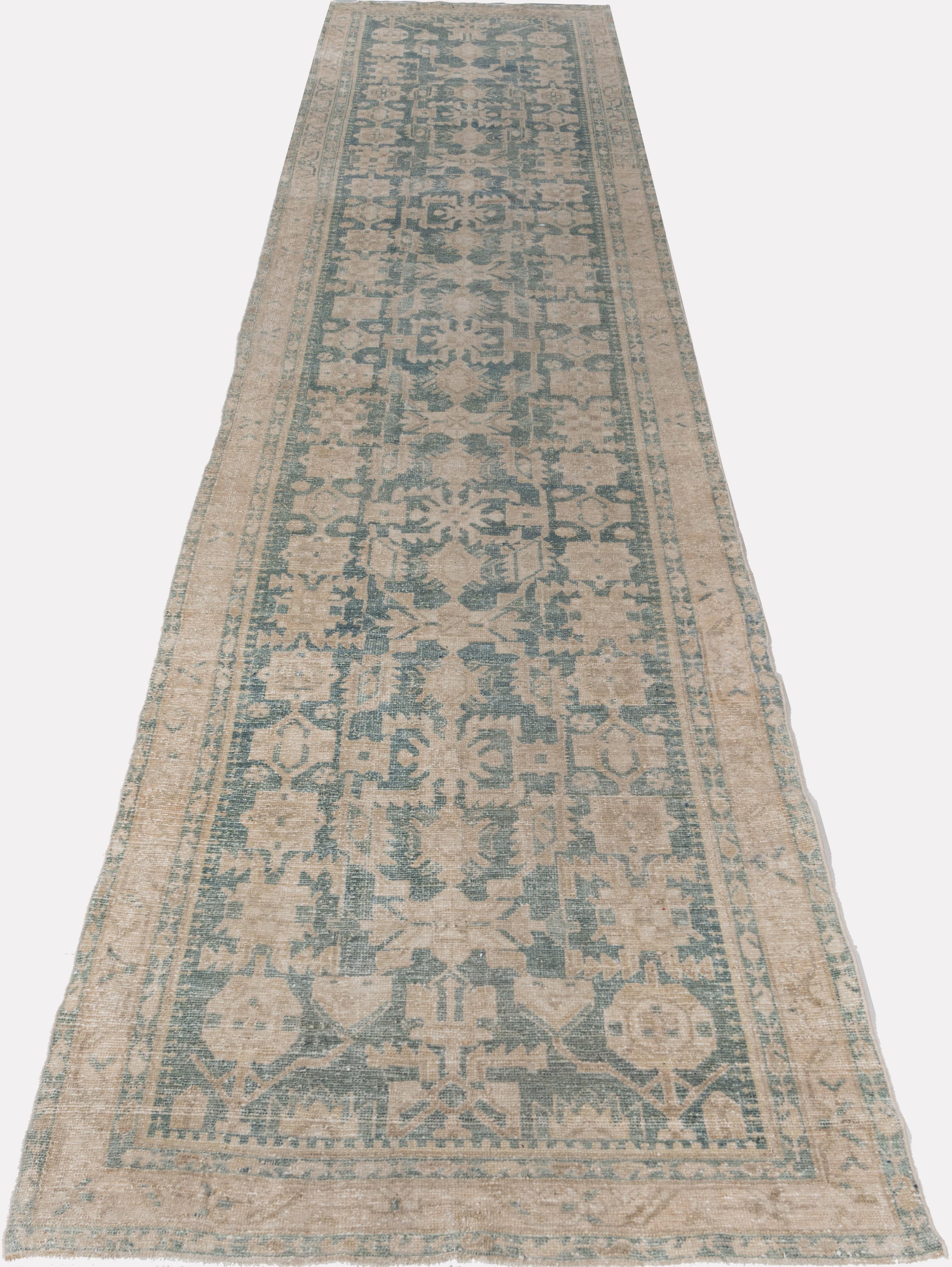 20th Century Vintage Persian Malayer Runner  3'7 x 16'9 For Sale