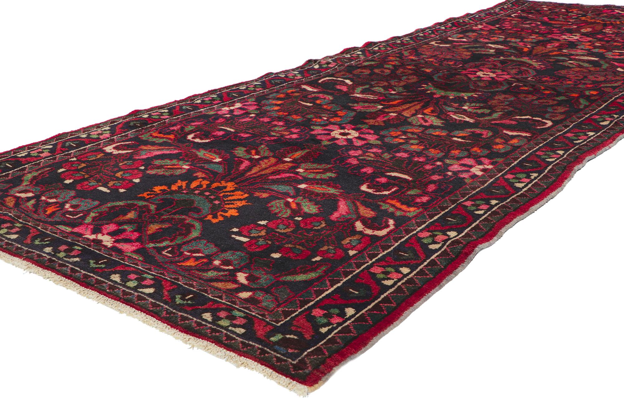 61068 vintage Persian Malayer Runner, Measures: 03'07 x 09'08.