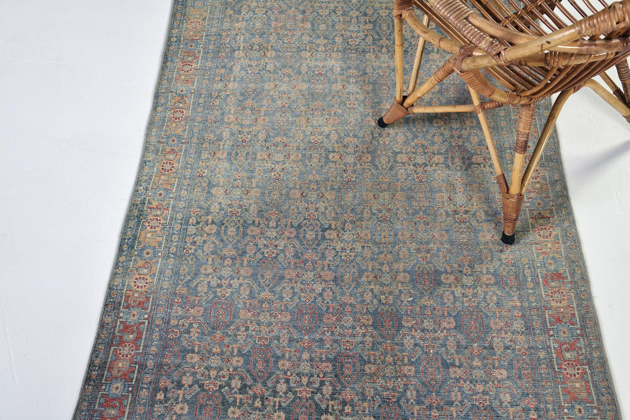 Hand-Knotted Vintage Persian Malayer Runner For Sale