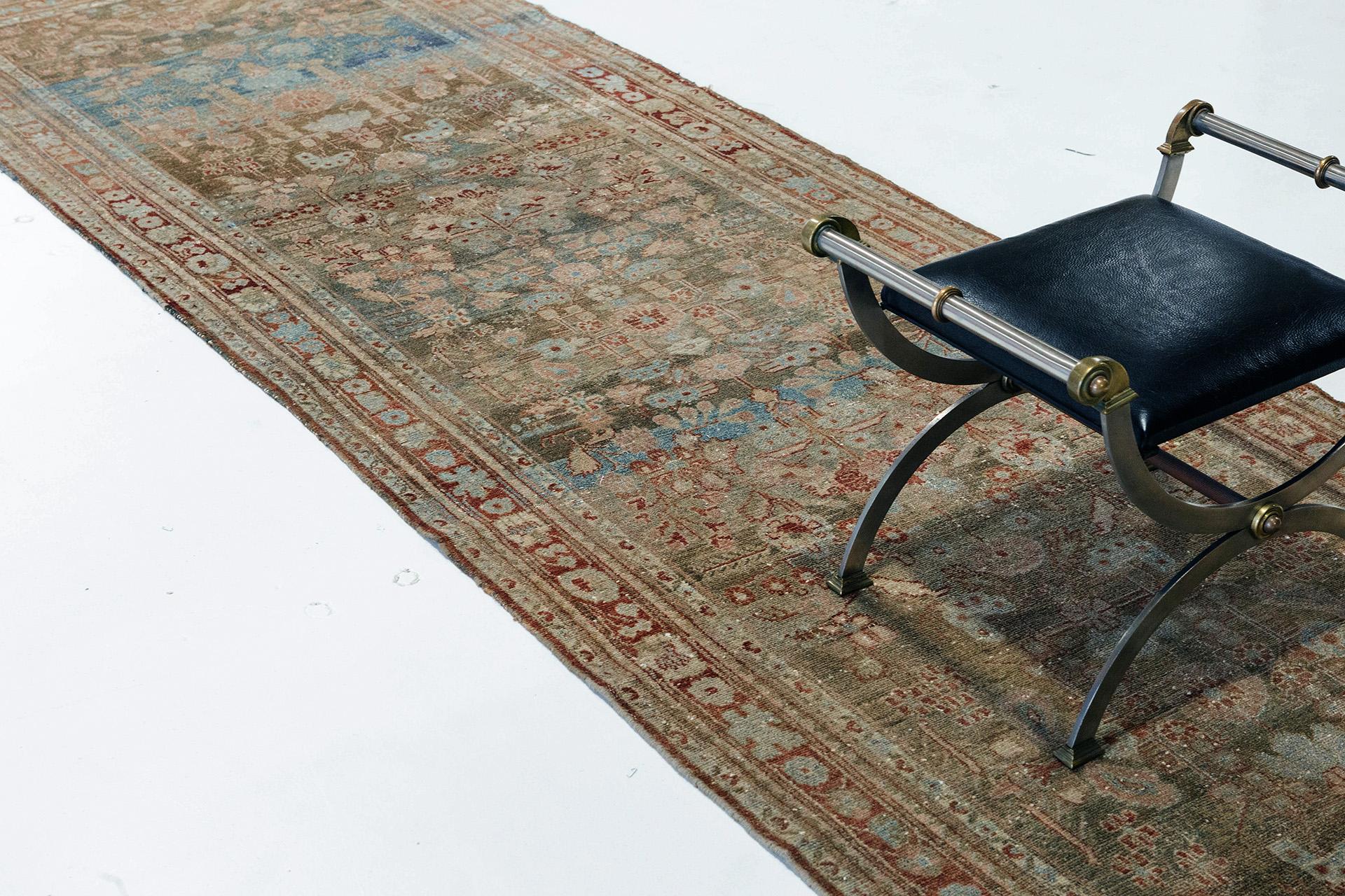 Tapis de couloir persan Malayer vintage Bon état - En vente à WEST HOLLYWOOD, CA